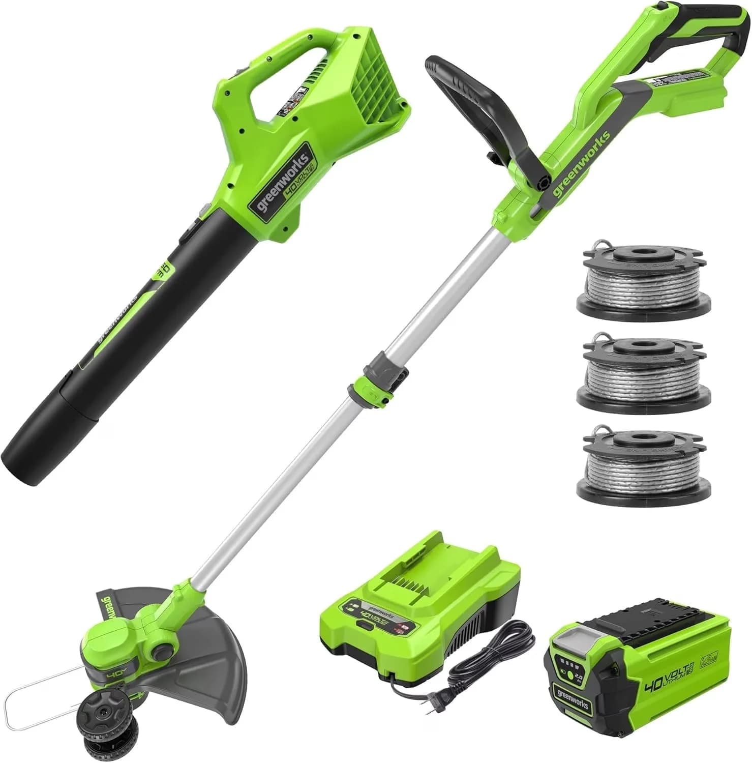 Compact String Trimmer with Battery, 40V, 2.0Ah Battery and Charger Included - Model D43482
