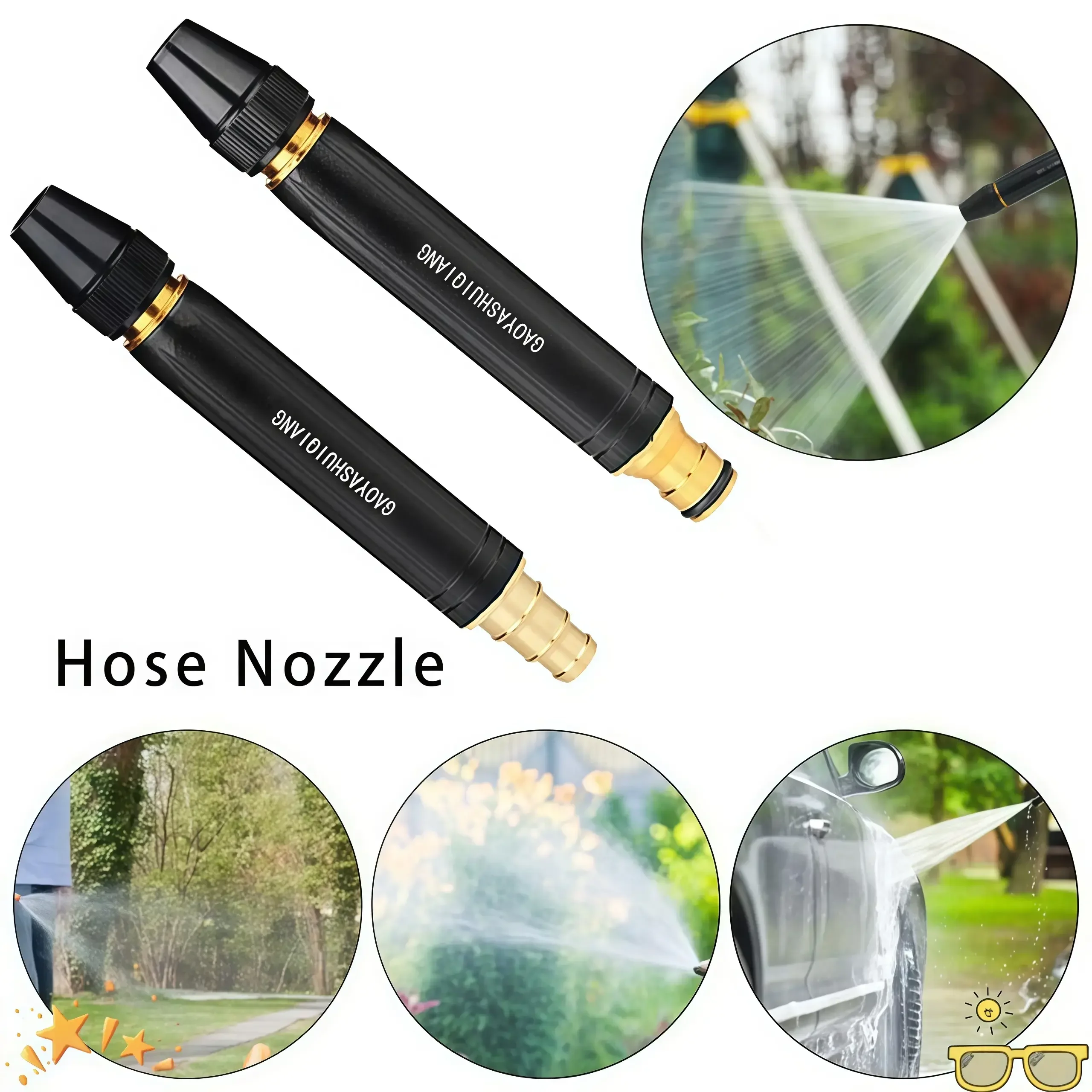 Pressure Washer Innovative with Battery, 10X Boost Car Wash Water Gun 2 Pack, Leak-Proof Connectors for Home - Model FEC468