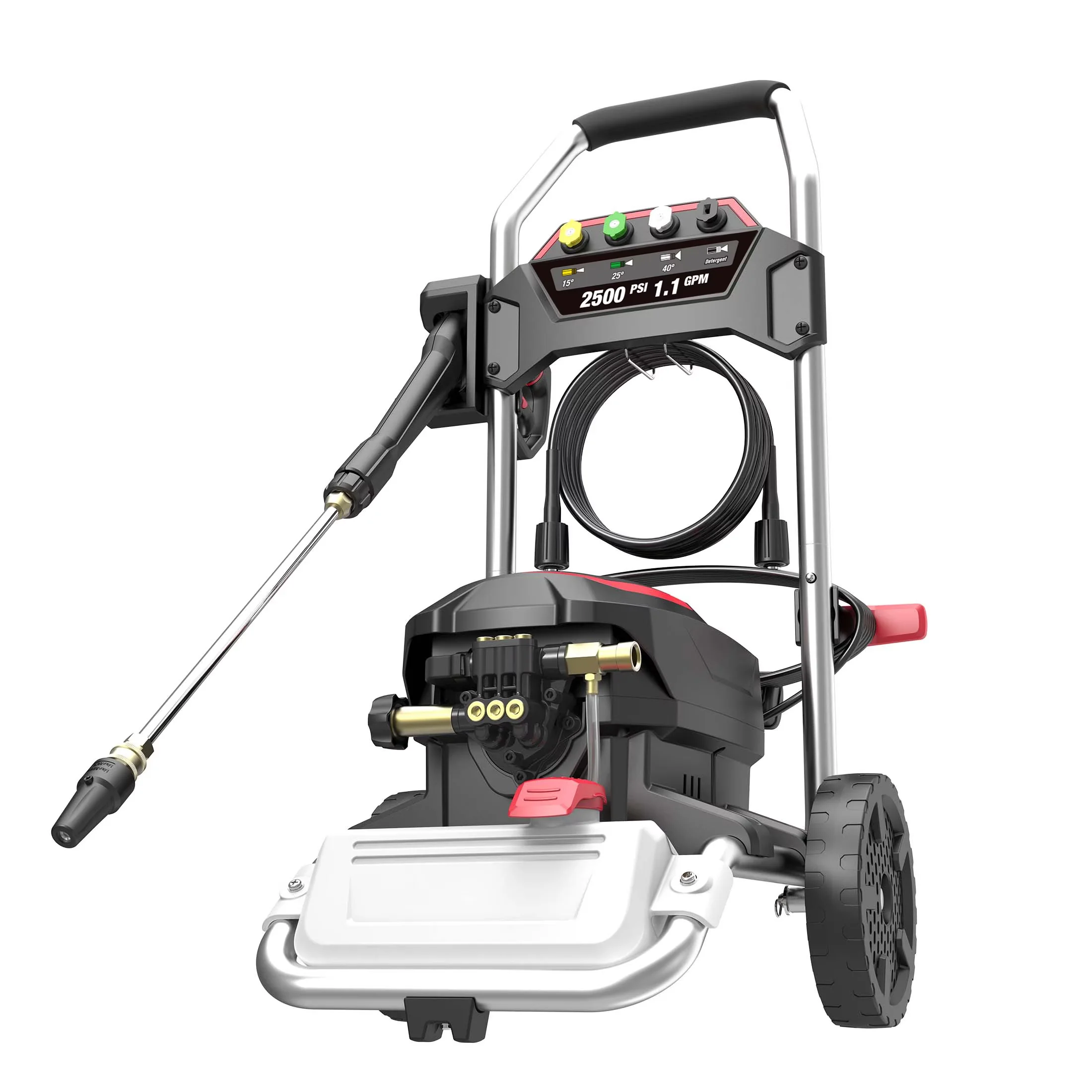 Efficient Pressure Washer with 120V, Quick Connect Tips, 2500 PSI 1.1 GPM 120V Electric Powered - Model B128AB