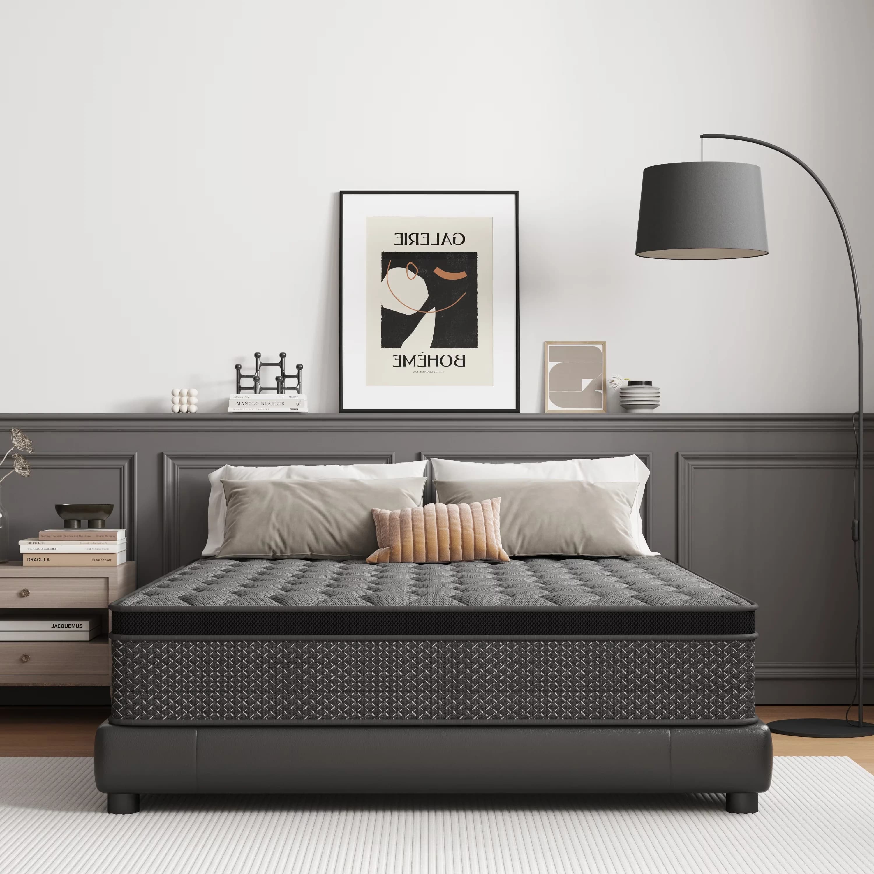 Mattresses Accessory Modern with Antimicrobial, Cooling Technology, Breathable Construction - Pocket Coils, Memory Foam, Gel Memory... Model A0B3A3