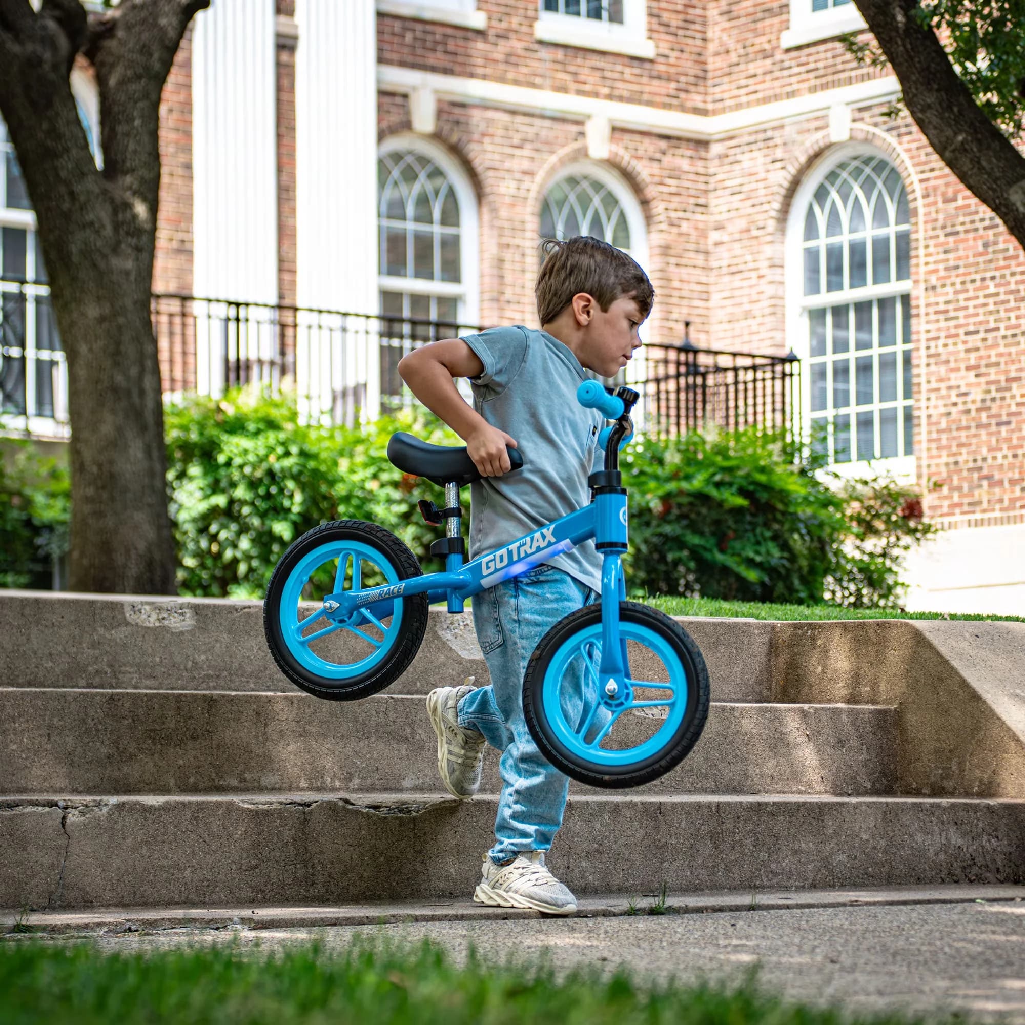 Essential Kids Bike with LED, Adjustable Seat, KS12 Balance - Blue - Essential Collection Model FE3E6E