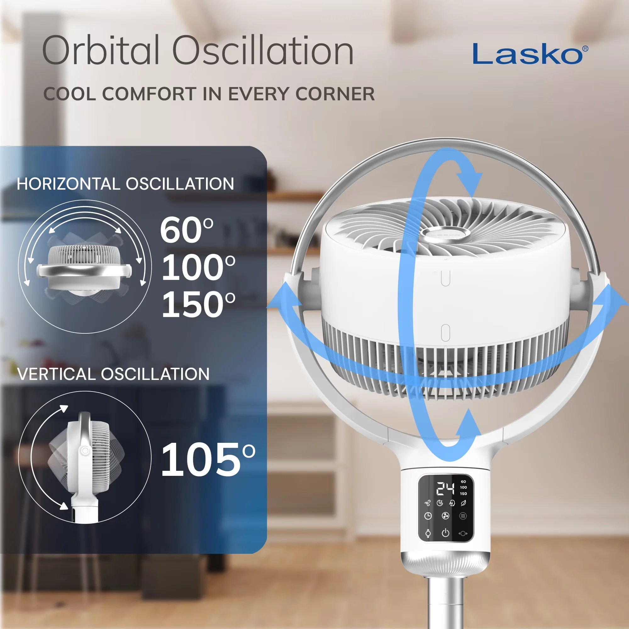 Efficient Fans In Cooling with Remote Controlled, Oscillating, Adjustable Height - Plastic Model B49B0A
