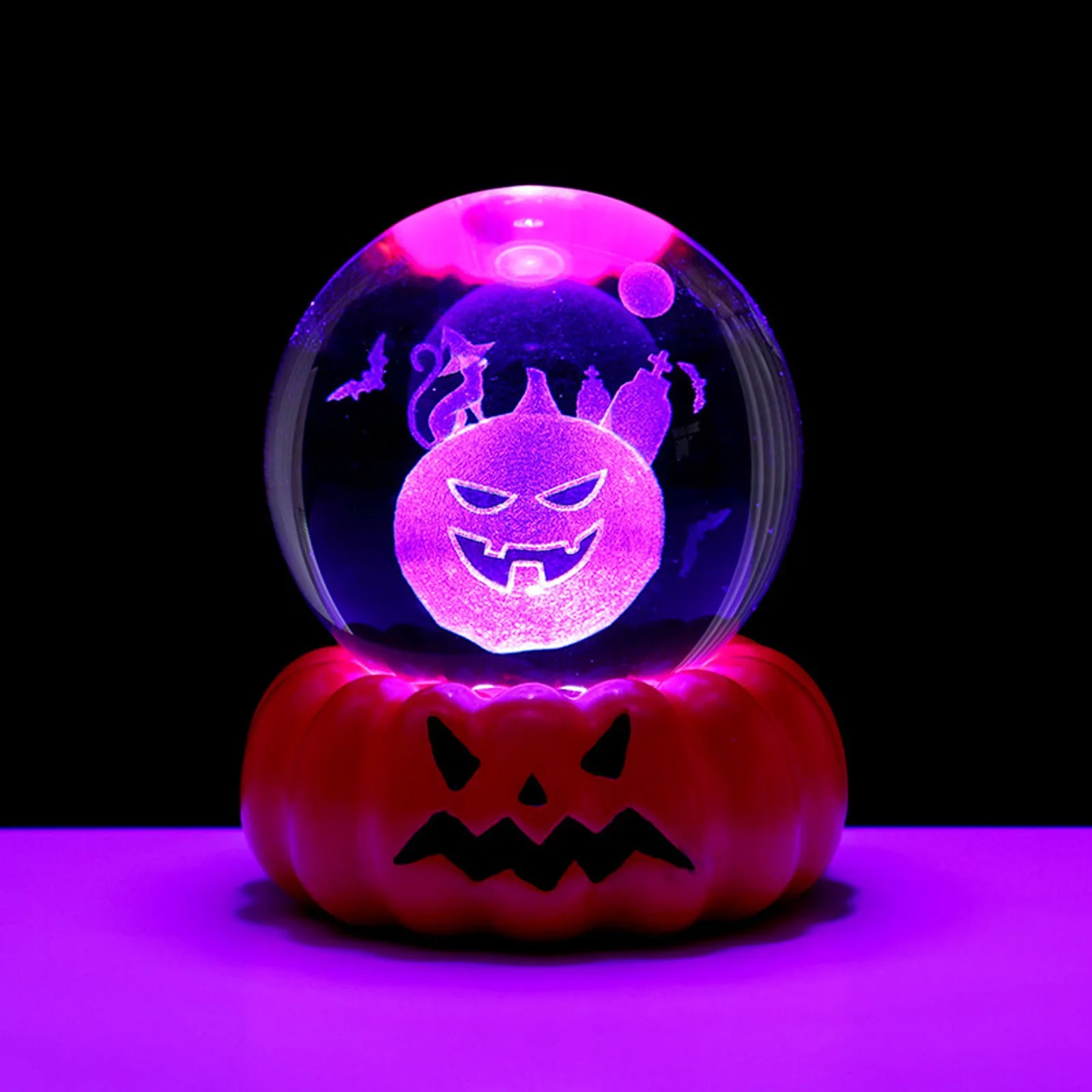 Lamp Set Premium with LED, Pumpkin Night Light, Warm LED Desk - Multicolor Model 6FF6CC