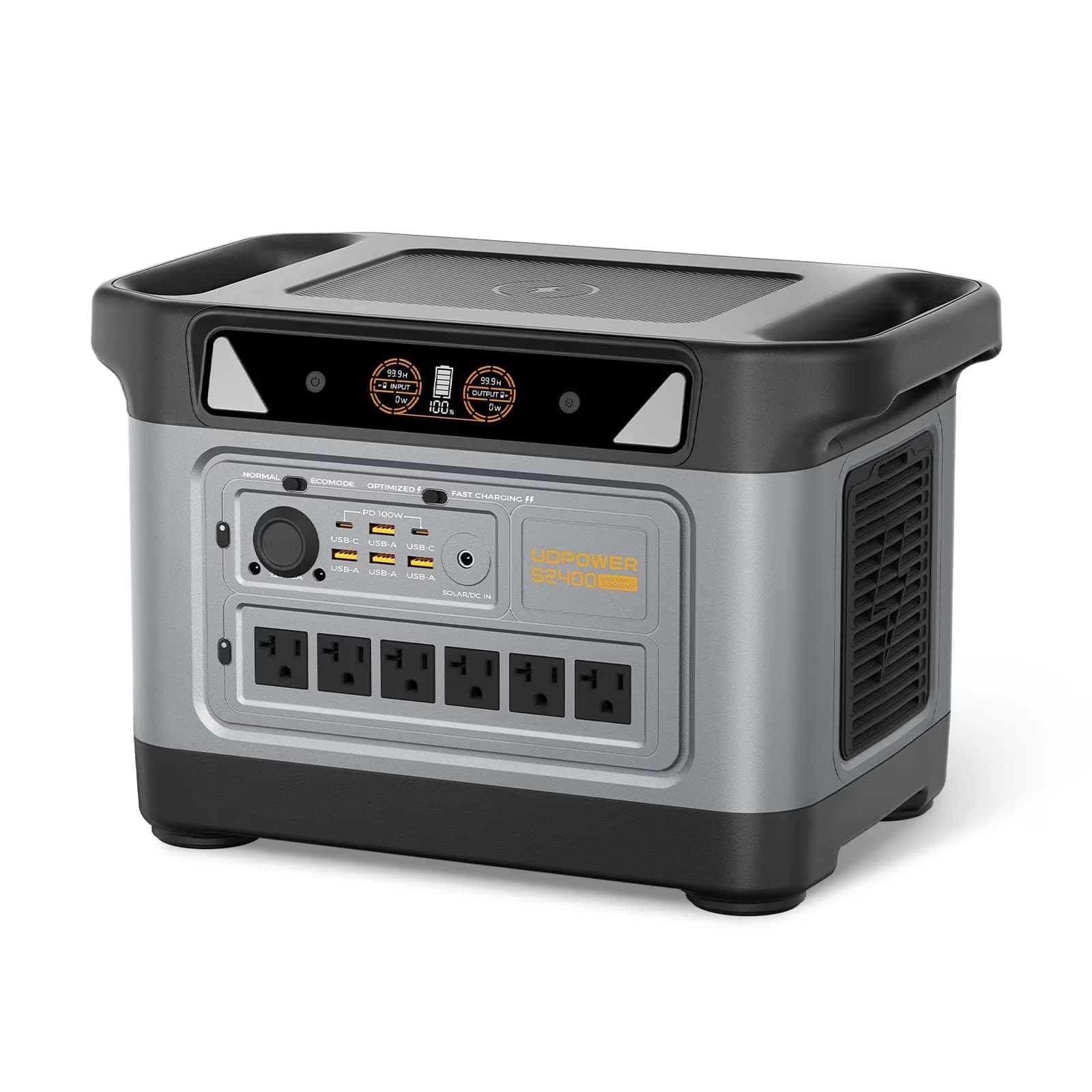 Generator Professional with 2400W, Short Circuit Protection, S2400 Portable Power Station - Gray Model A670EF