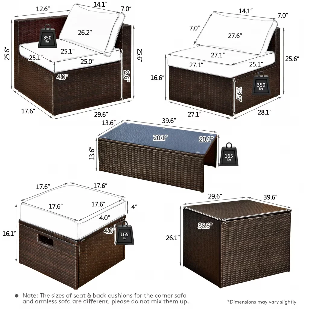 Versatile Patio Conversation Set with Weatherproof, Storage Box & Waterproof Cover, Mix Brown PE Wicker - Pe Rattan, Steel, Tempered... Model 8003E1
