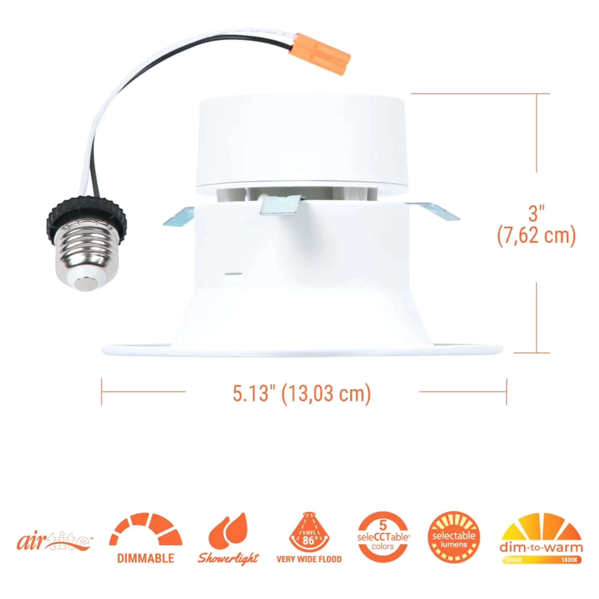 Reliable Ceiling Lights Fixture with LED, 7W - RL4 - Built to Last Model 19D10E