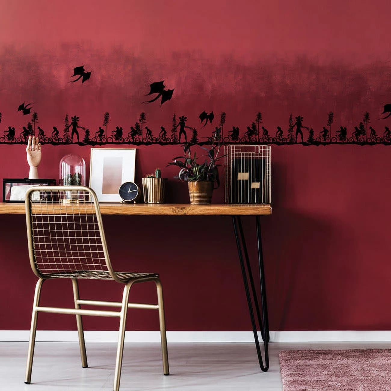 Wallpaper Wall Decals Wall Covering Professional with Reusable, Easy to apply - just peel and stick - Vinyl Black Model 6491F4