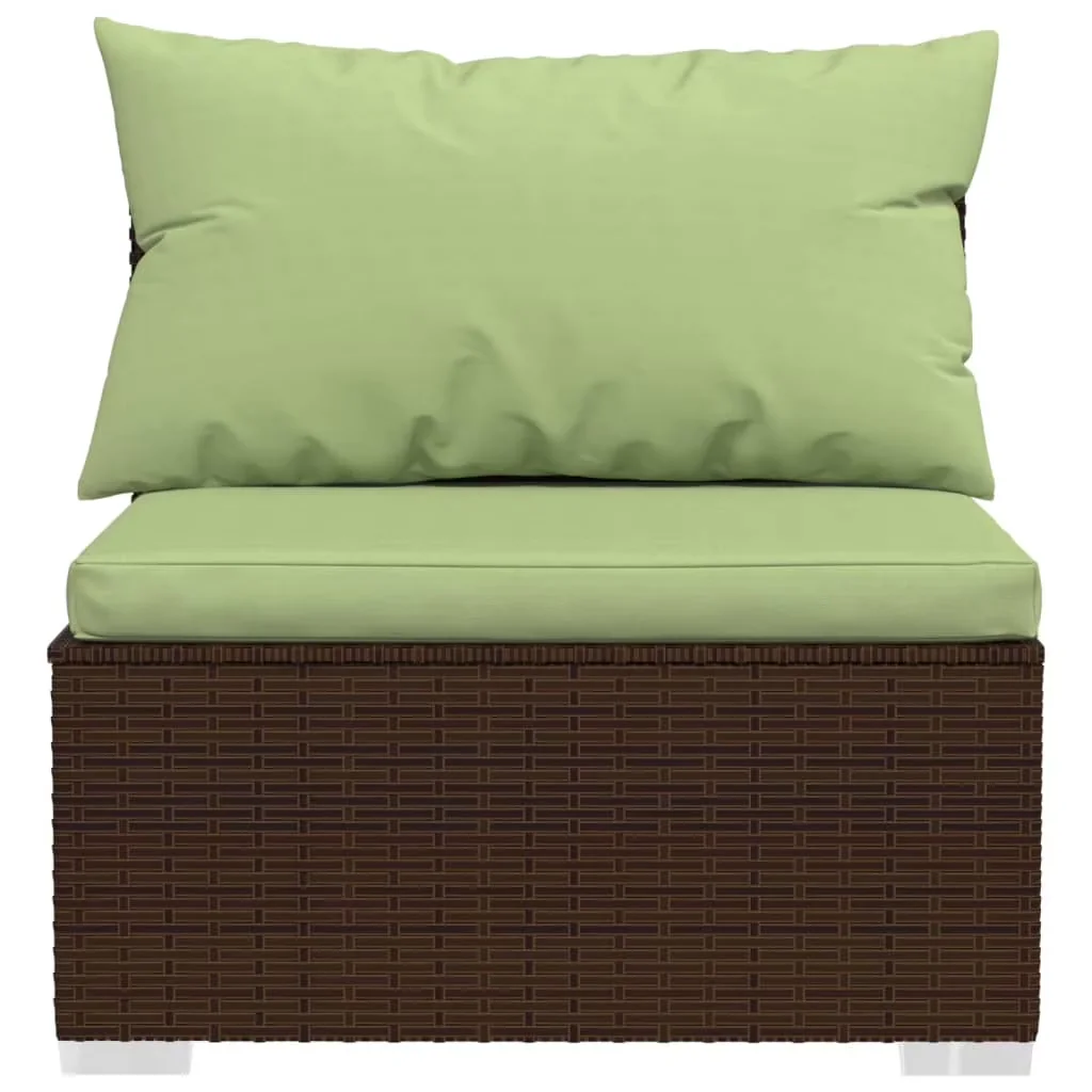 Premium Outdoor Sofas Sectional with Water-Resistant, Modern, Middle sofa: - Brown Model BB3C76