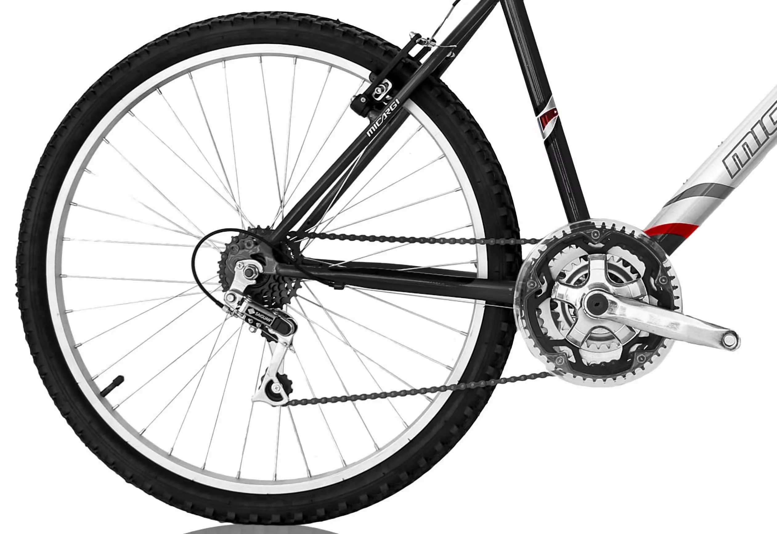 Compact Cruiser Bike with 26 In. Mtb 18 Speed Bicycle, Black, Steel Frame Alloy Rims 36 H - Black Model 0F3090