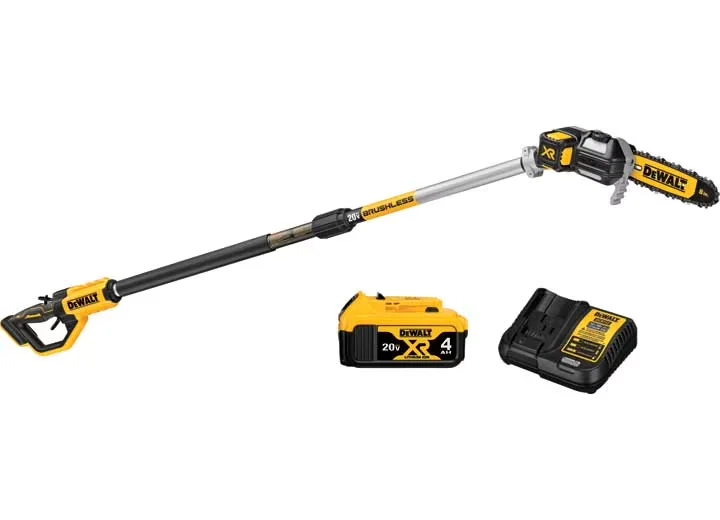 Classic Pole Saw with Battery, 20V, Automatic Chain Oiler - Yellow - Ergonomic Design Model 5938E3