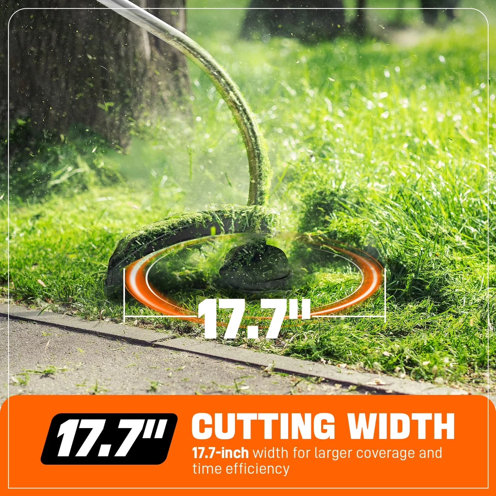 Quality String Trimmer with Brushless, 17.7" 26.5cc 4-Cycle Gas Weed Eater - Model 2B3CB2