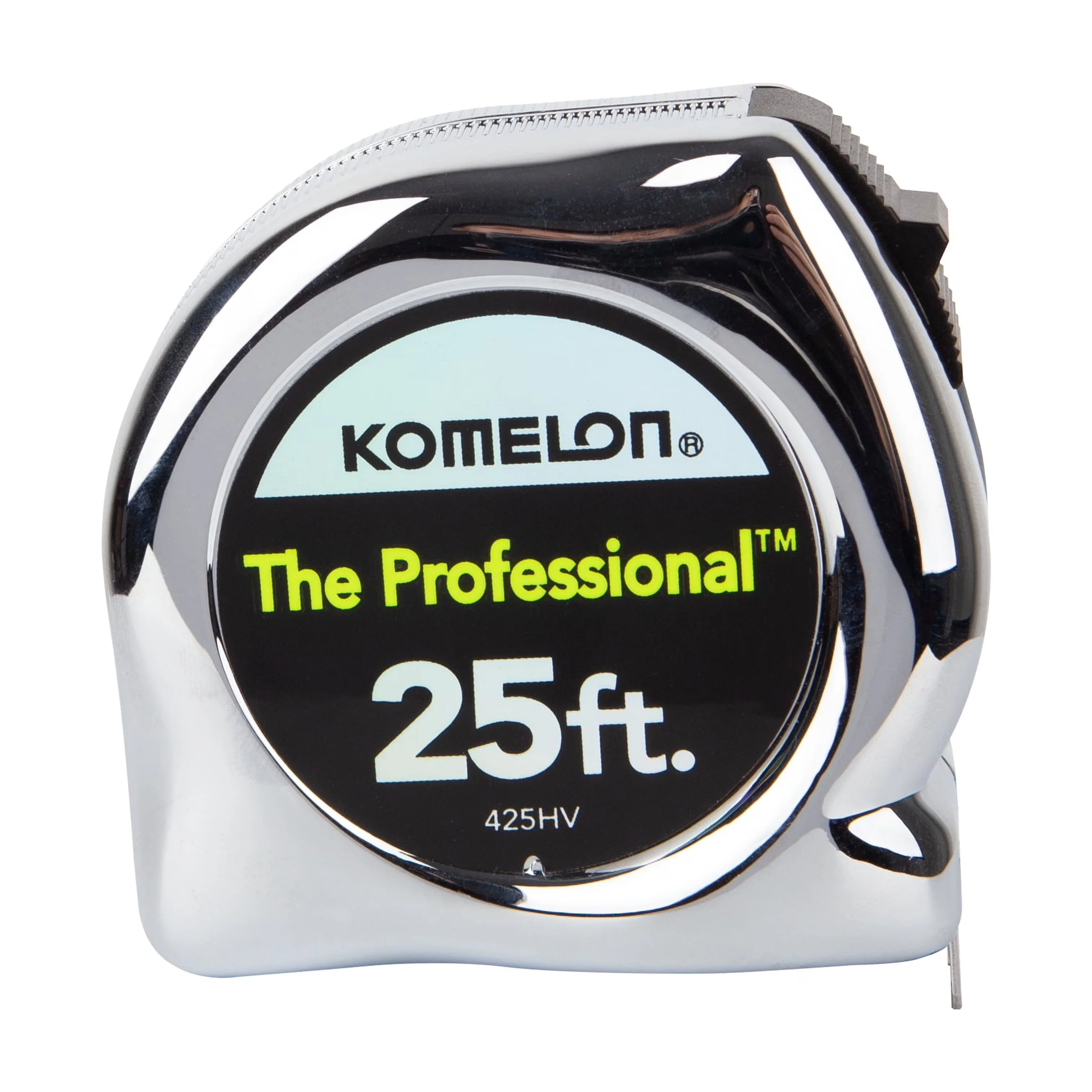 Moving Efficient with Ergonomically designed chrome case., Chrome Professional 25 ft. Tape Measure - Multicolor Steel Model BC6637