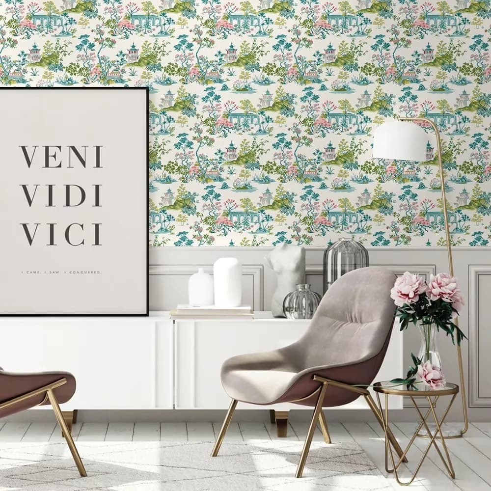 Professional Wallpaper with Removable, PEEL AND STICK WALLPAPER - Off-White Pvc for Bedroom, Bathroom Model 48CD51