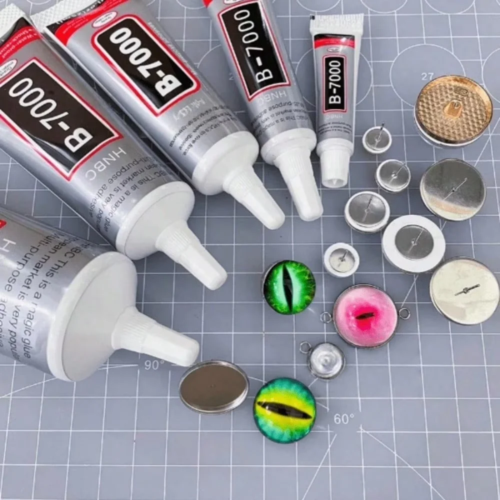 Essential Adhesives Glues In Paint Supplies Tool with B-7000 Rhinestones Craft Glue, Precision Tips - 50 mL Model 10DA17