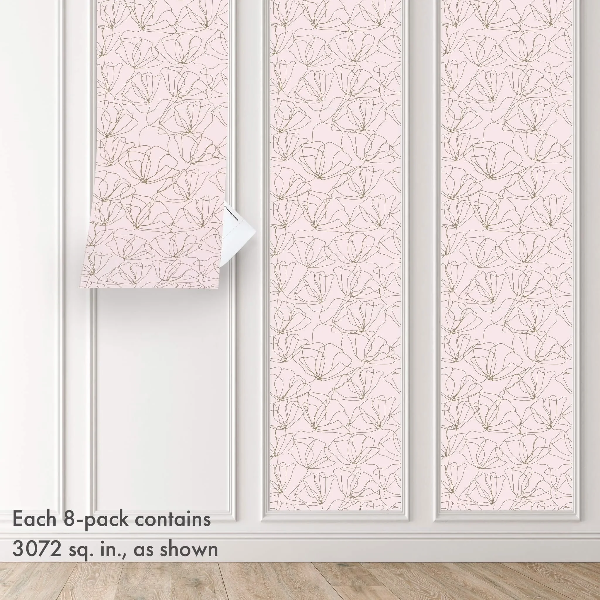 Wallpaper Wall Decals Wall Covering Sleek with Finish, Durable - Pink Vinyl for Home Model E49078