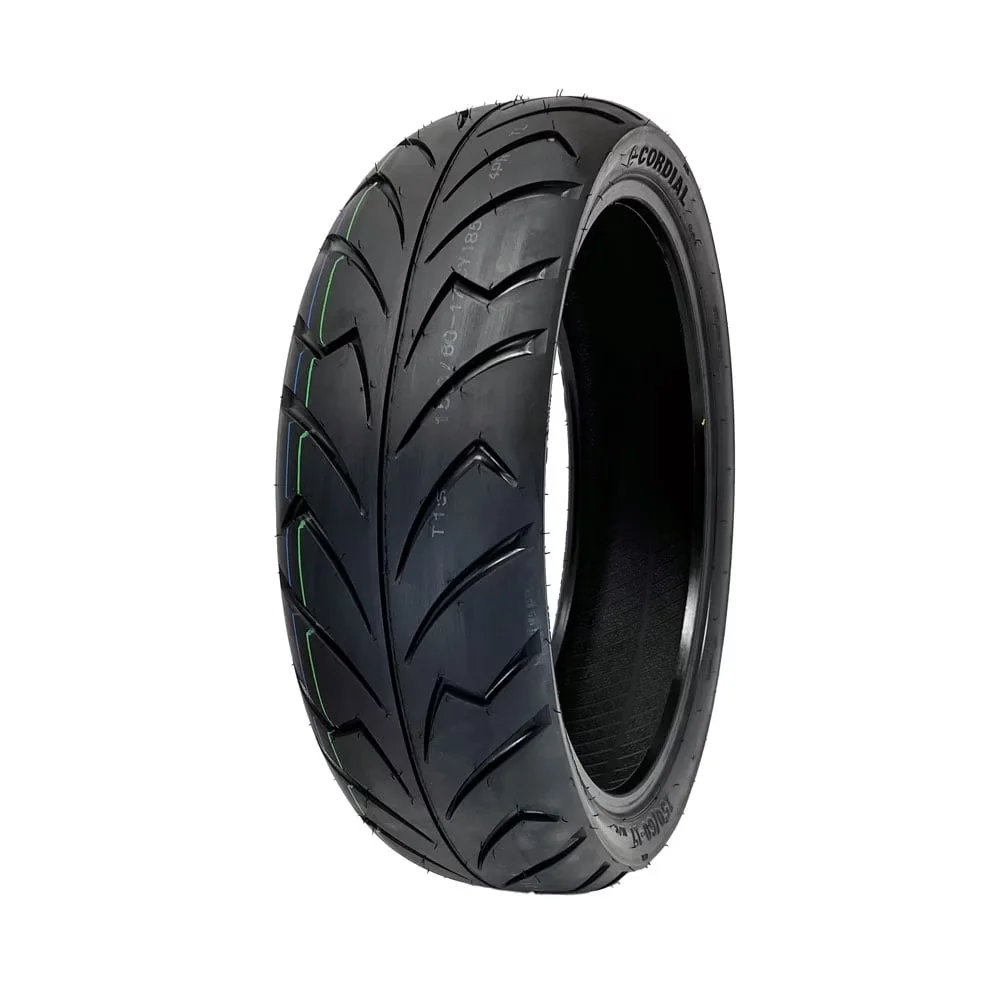 Compact Motorcycle Tire with All-Weather, Dot Approved, Wet Or Dry - Black Model 2DE3D8