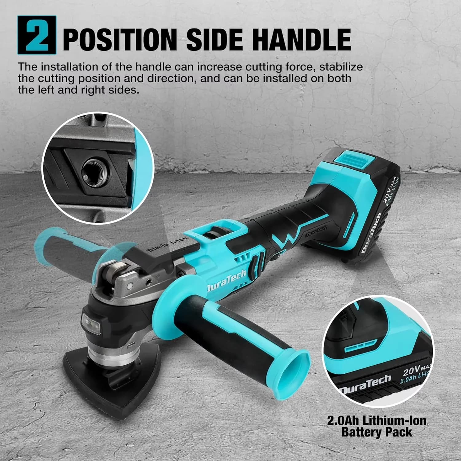 Modern Woodworking with Battery, 20V, Cordless Oscillating Tool - Black Model C50B70