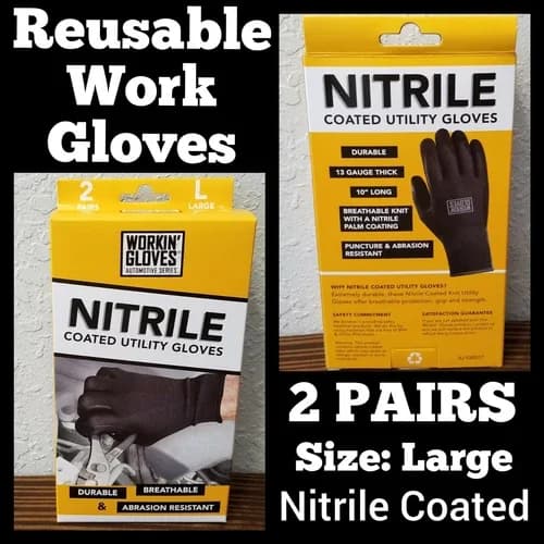 Modern Protective Equipment with Working Auto Nitrile Coated - Nitrile L Model 6D14BA