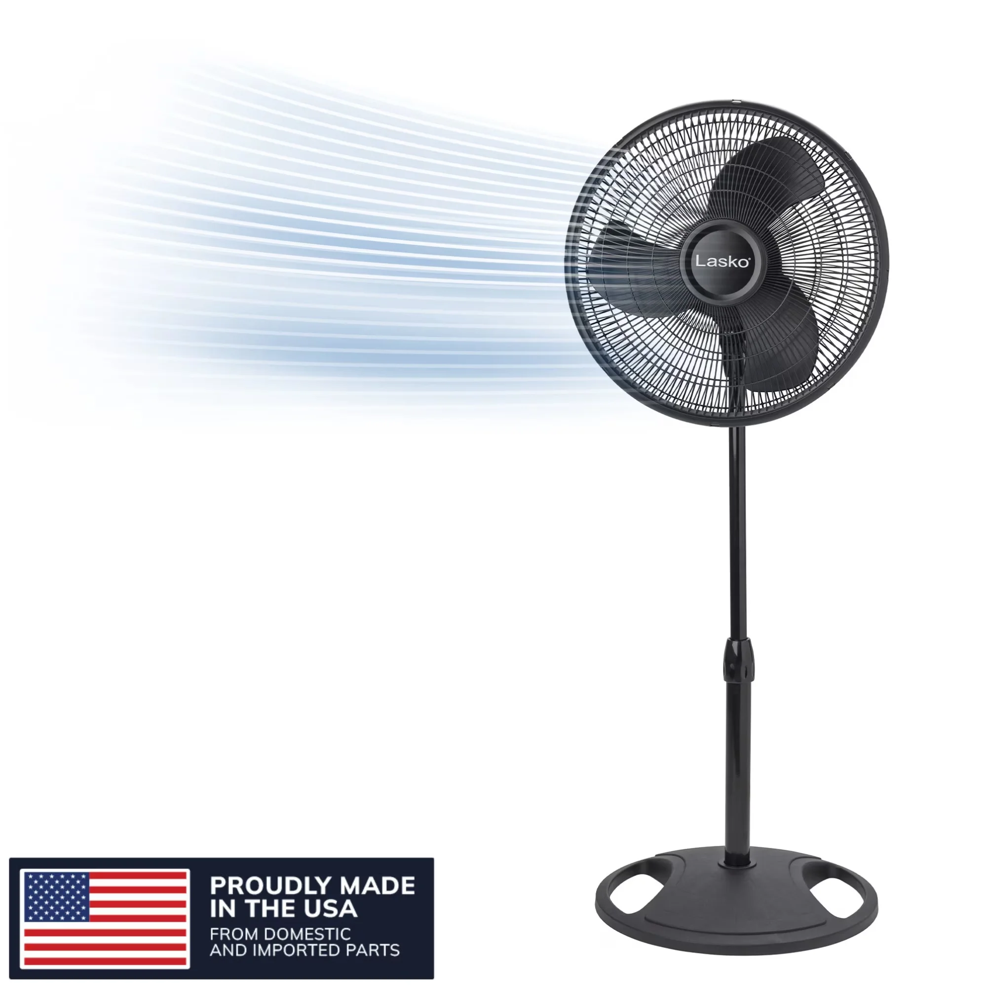 Premium Fans In Cooling with Adjustable Height, Tilt Mechanism, Oscillating - Black Model 93033B