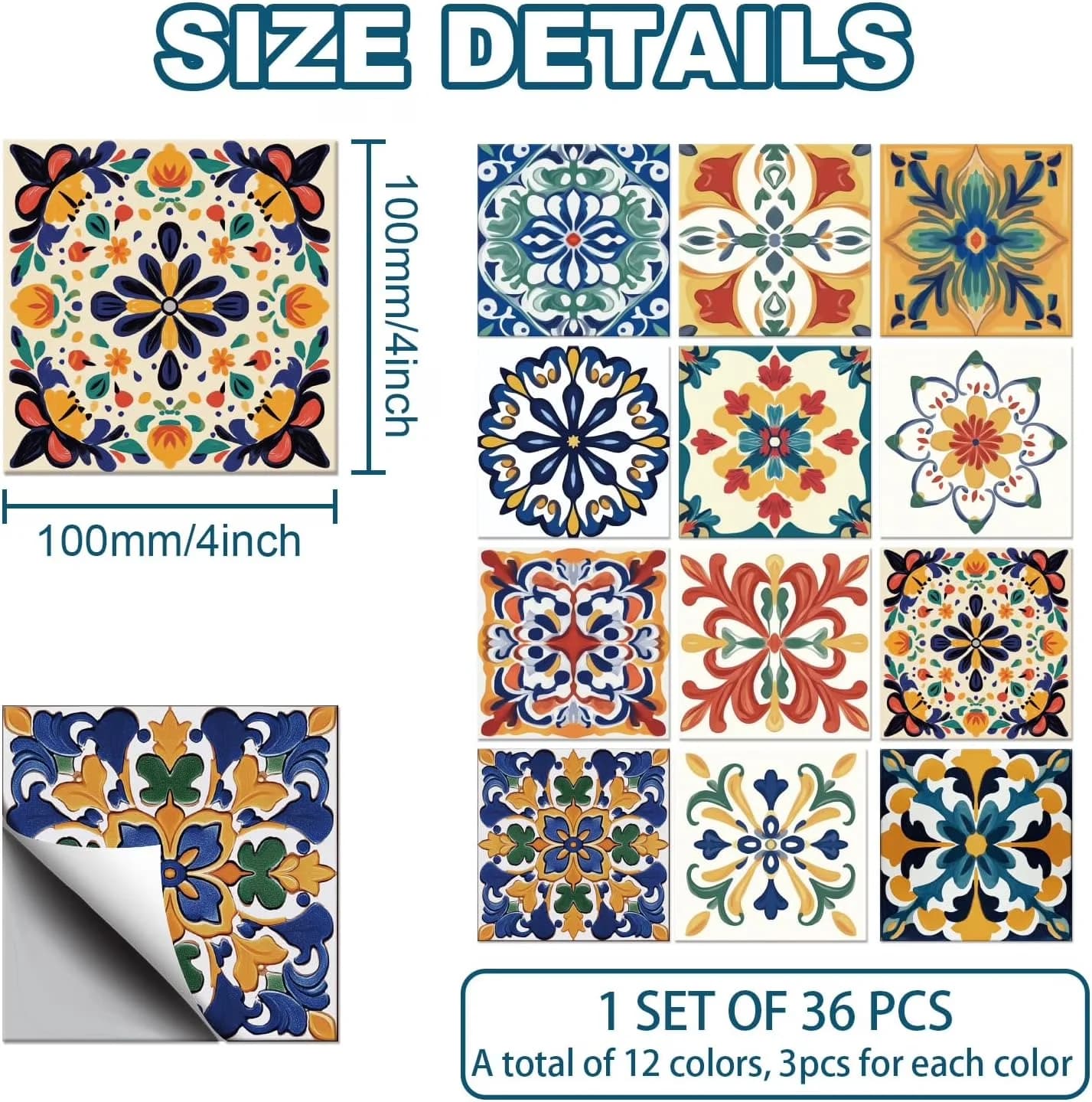 Wallpaper Wall Decals Wall Covering Stylish - Colorful Pvc for Kitchen, Bathroom Model 75BCA5