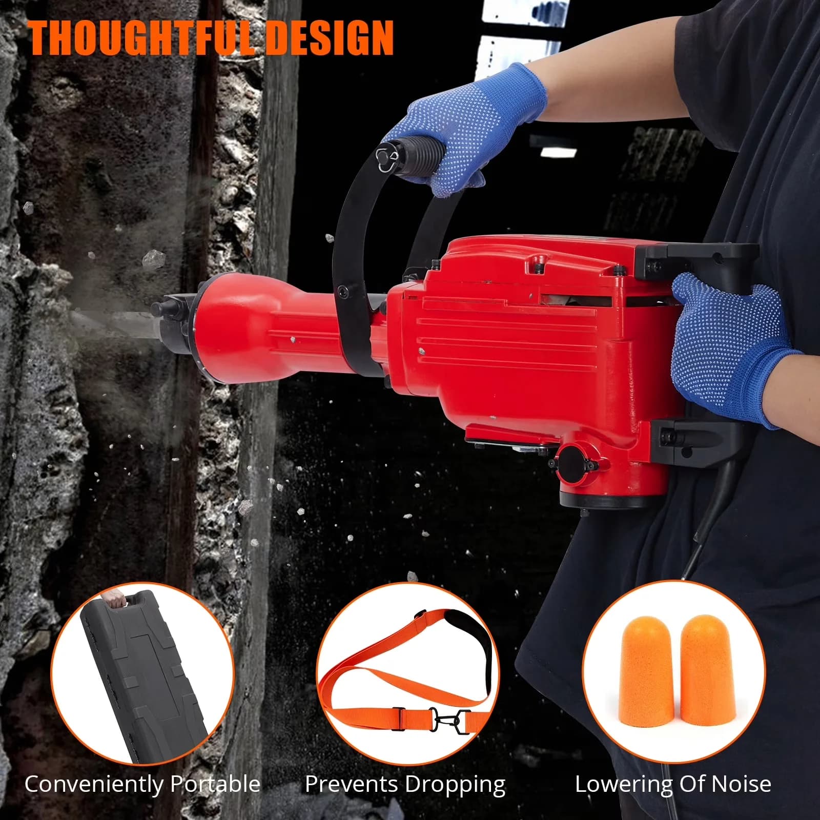 Innovative Drills Driver with 2200W, Ergonomic Design - 2200W-4Pcs Set 65A Model 26952E