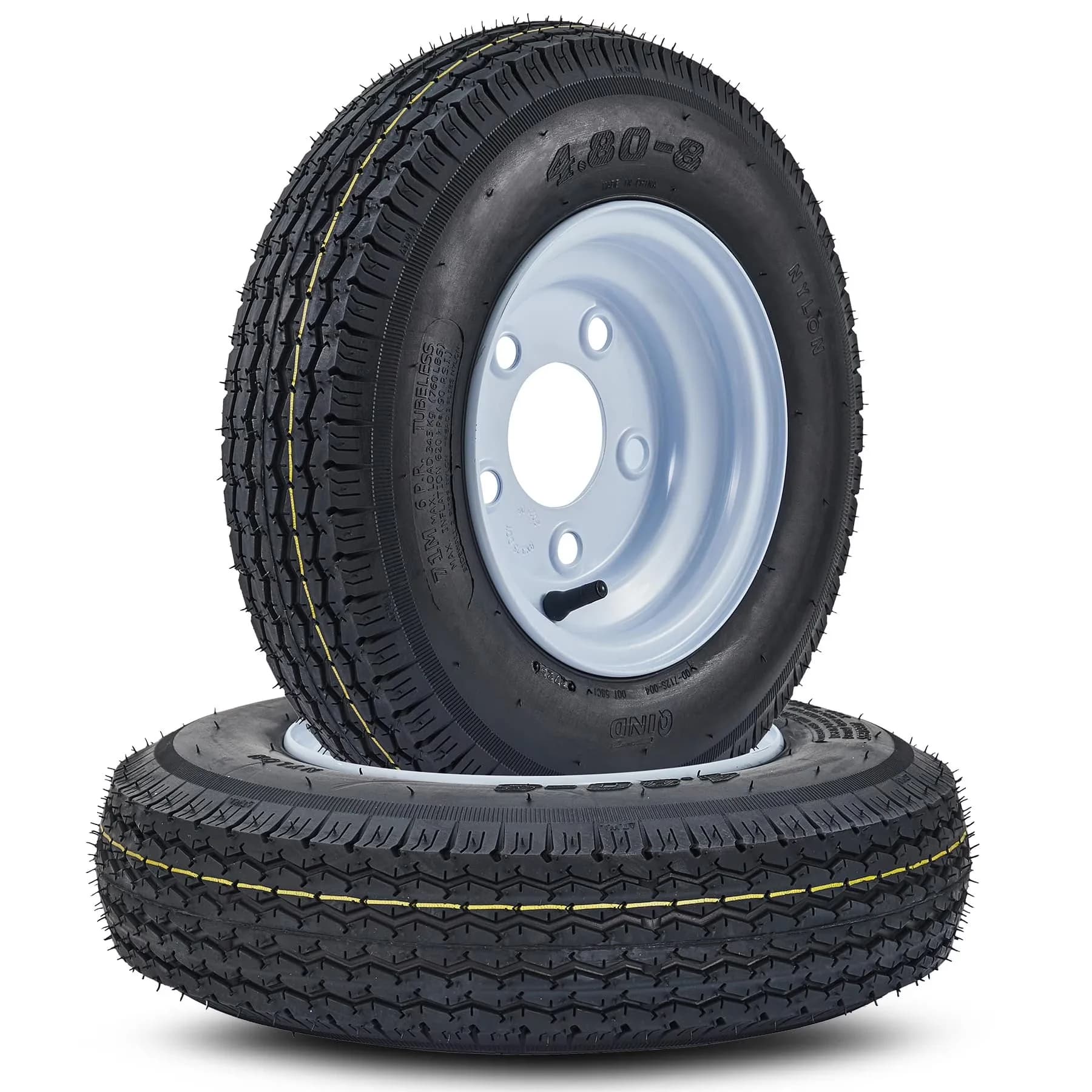 Reliable Golf Cart Tire with Dot Approved, 8'' Rims, 5 Lug on 4.5'' - 80-8 Model 69477D