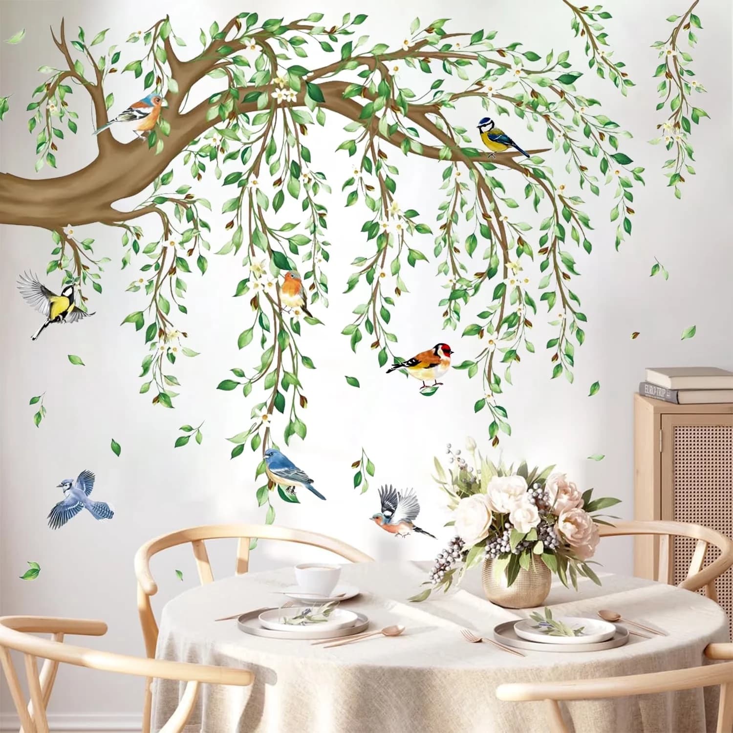 Wallpaper Wall Decals Wall Covering Versatile with Reusable, High Coverage Decorations, Large Hanging Vine - Pvc Green Model 7D2B0D