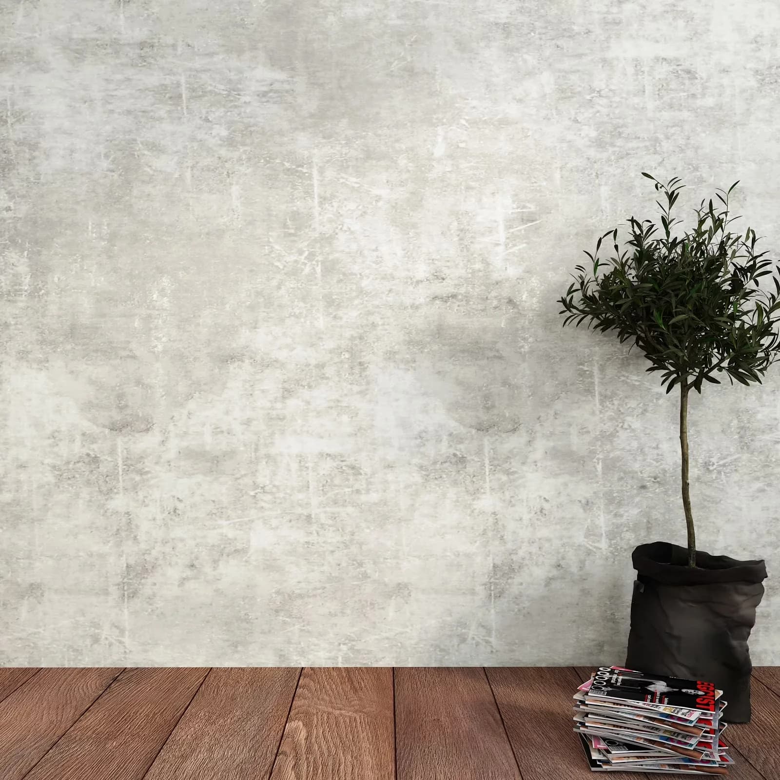 Wallpaper Wall Decals Wall Covering Classic with Waterproof, Patterns: Distressed concrete, Color: Grey - Vinyl Gray Model 515C14