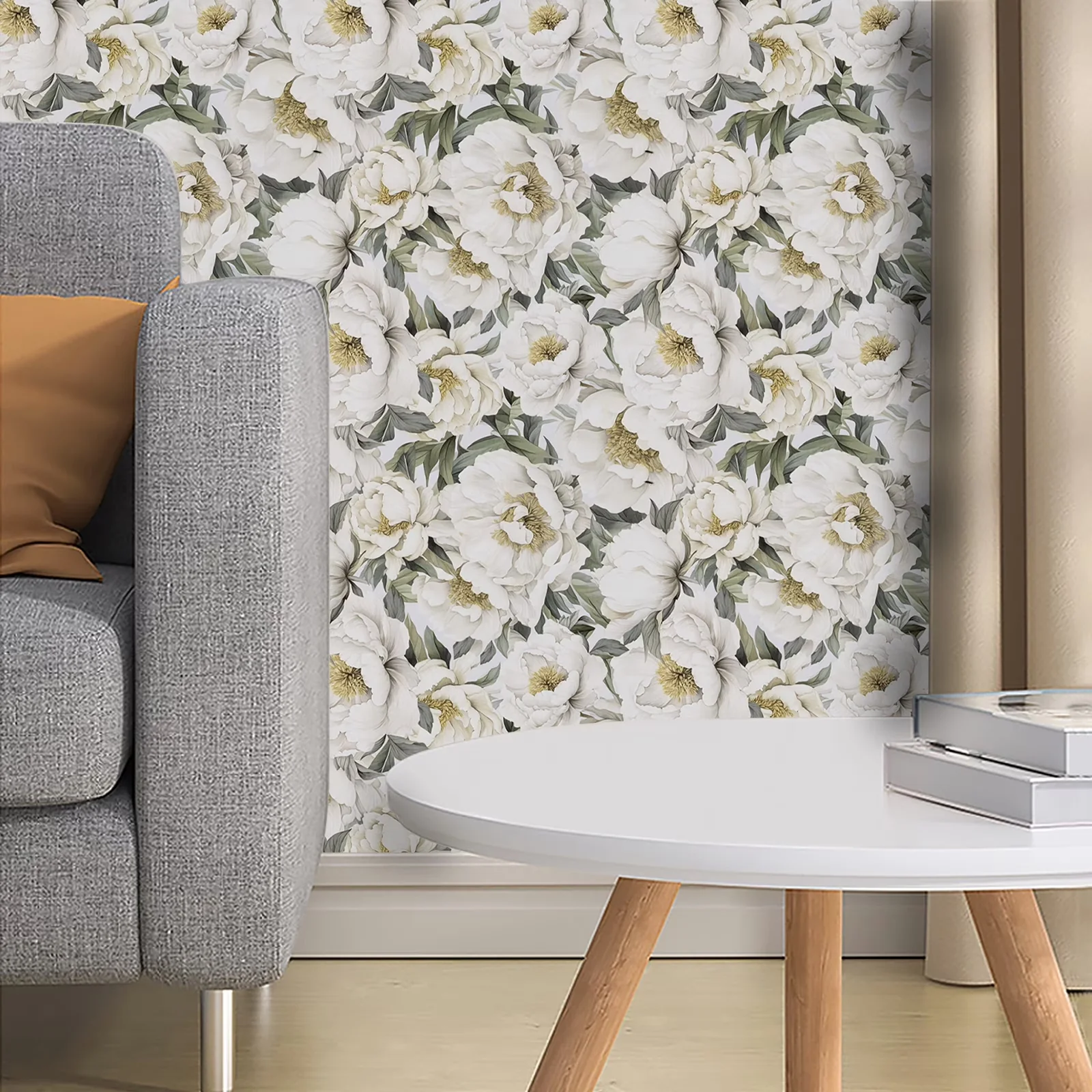 Wallpaper Professional with Easy To Clean, Removable, Durable - White Pvc Model 9FB761
