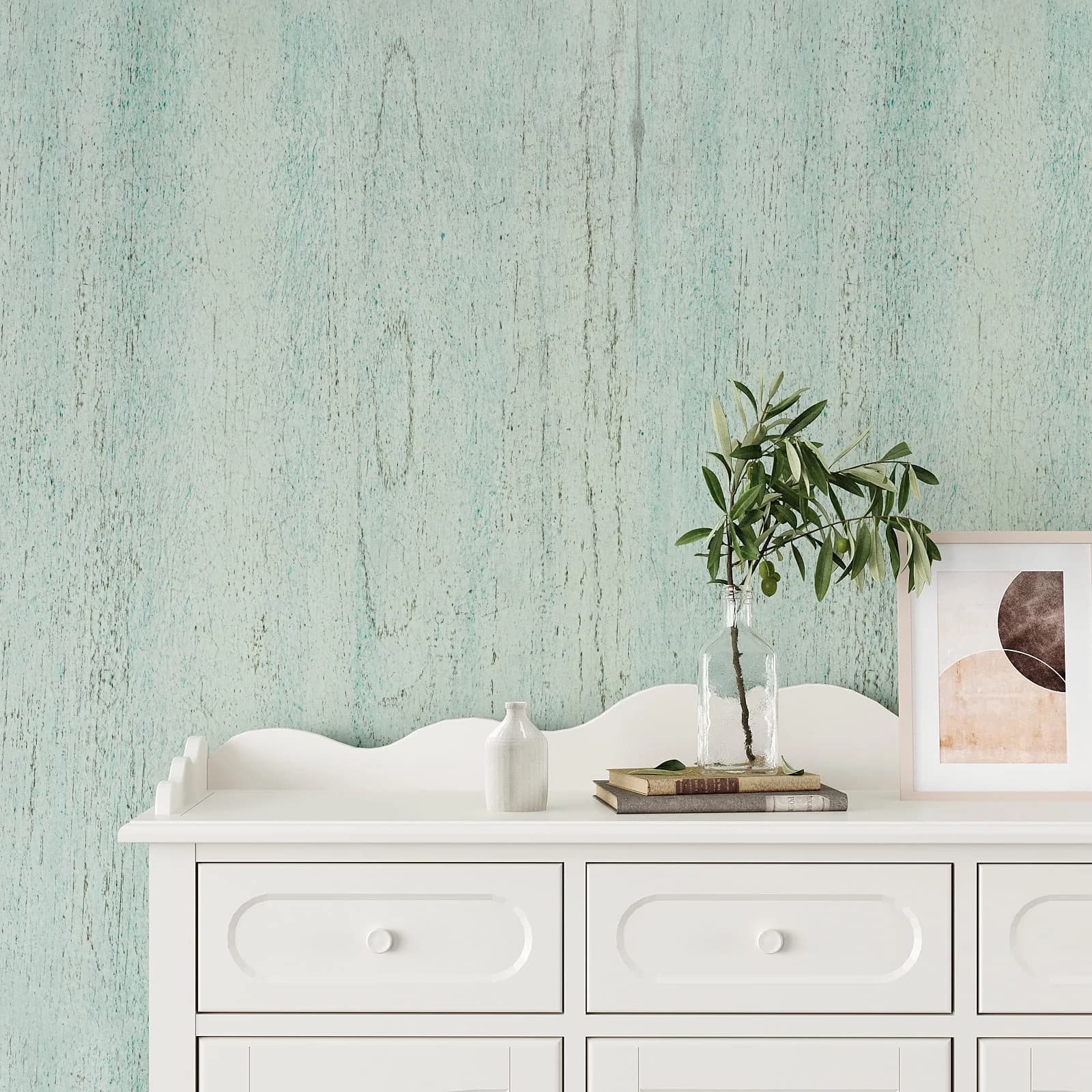 Wallpaper Versatile with Waterproof - Green Vinyl Aqua - Durable Build Model 053B90