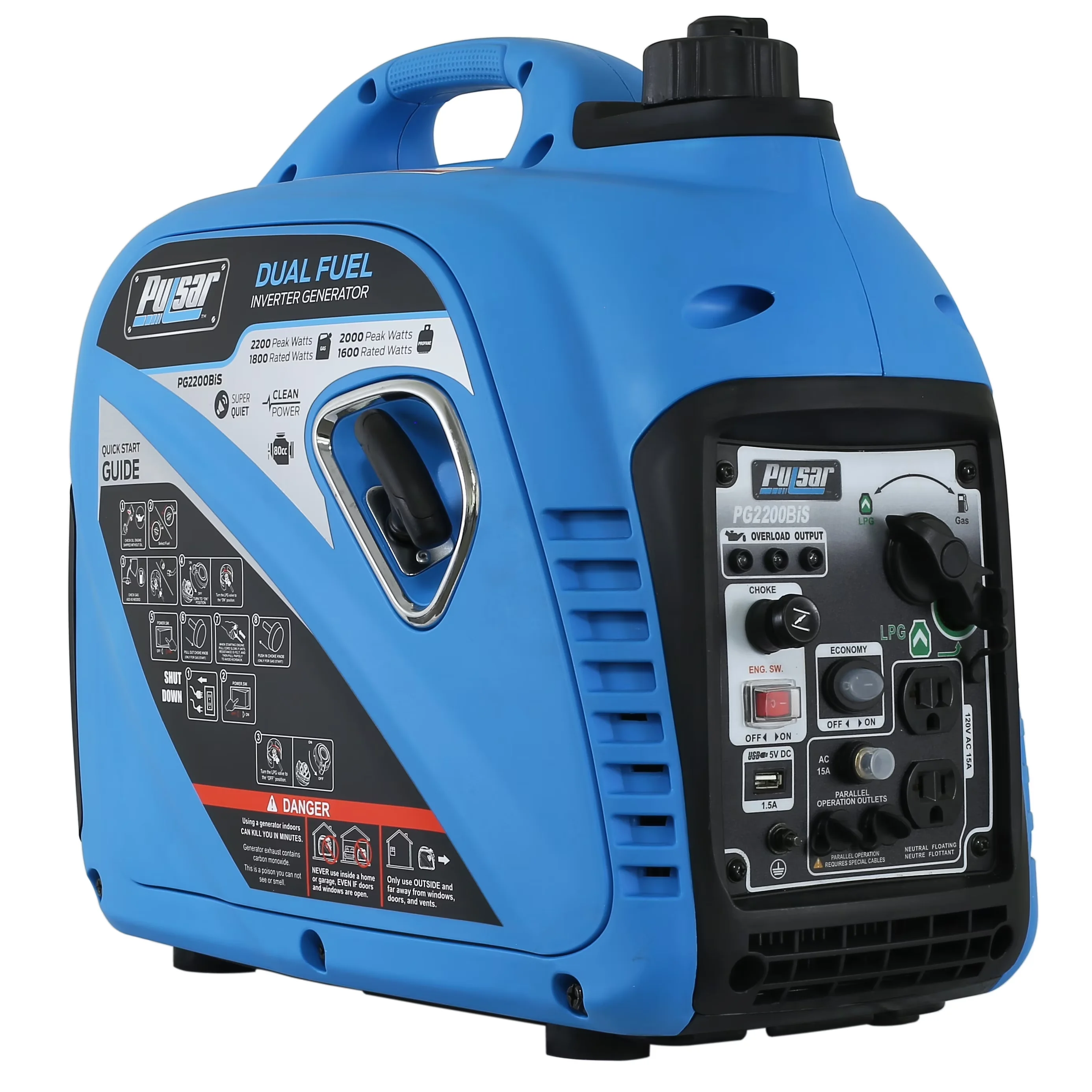 Durable Generator with Usb Port, Low Oil Shutdown, Super Quiet Operation (~60dB) - Model 5CE976