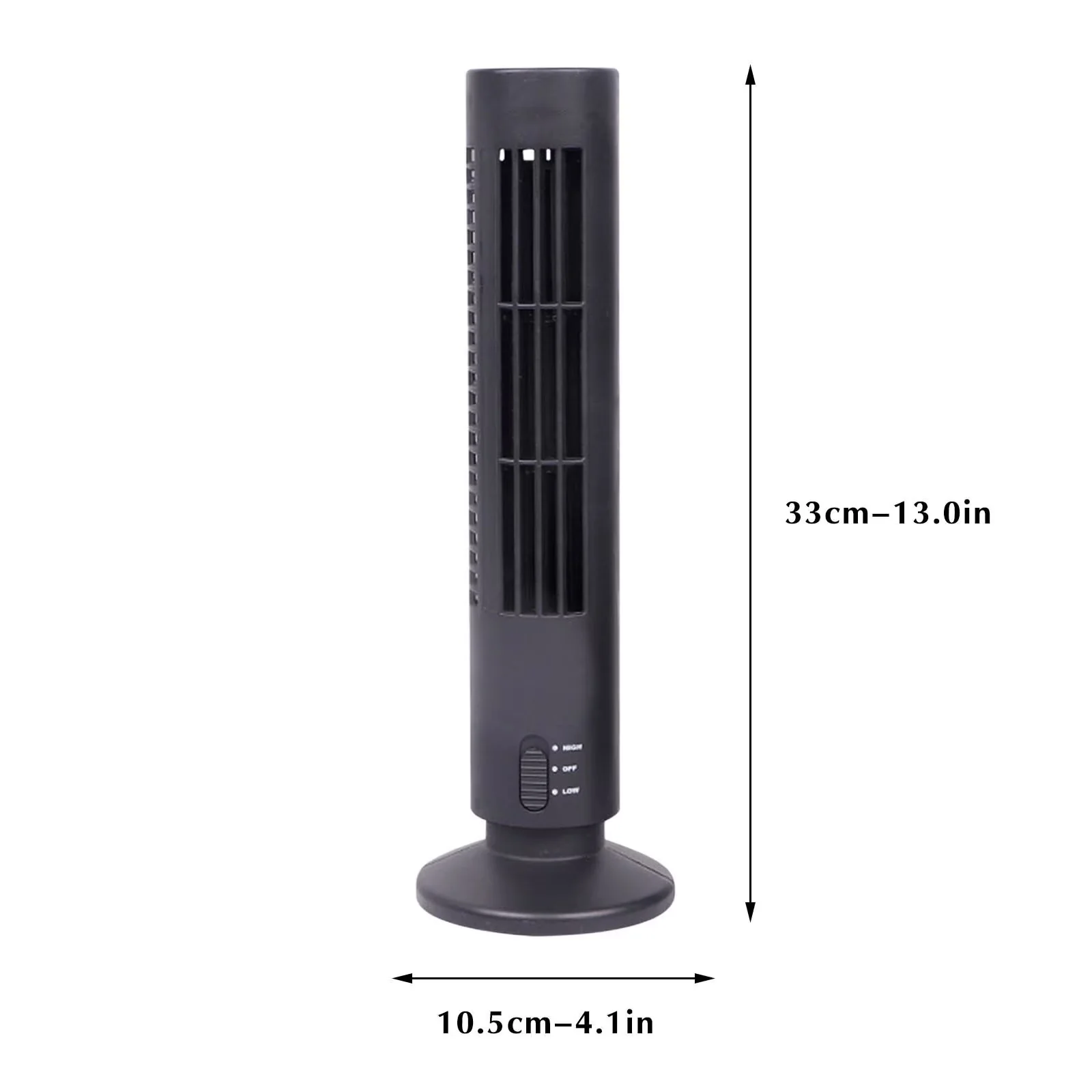 Durable Fans In Cooling with LED, LED Bladeless Mini Vertical Conditioner - Abs Plastic Black Model 6D9273