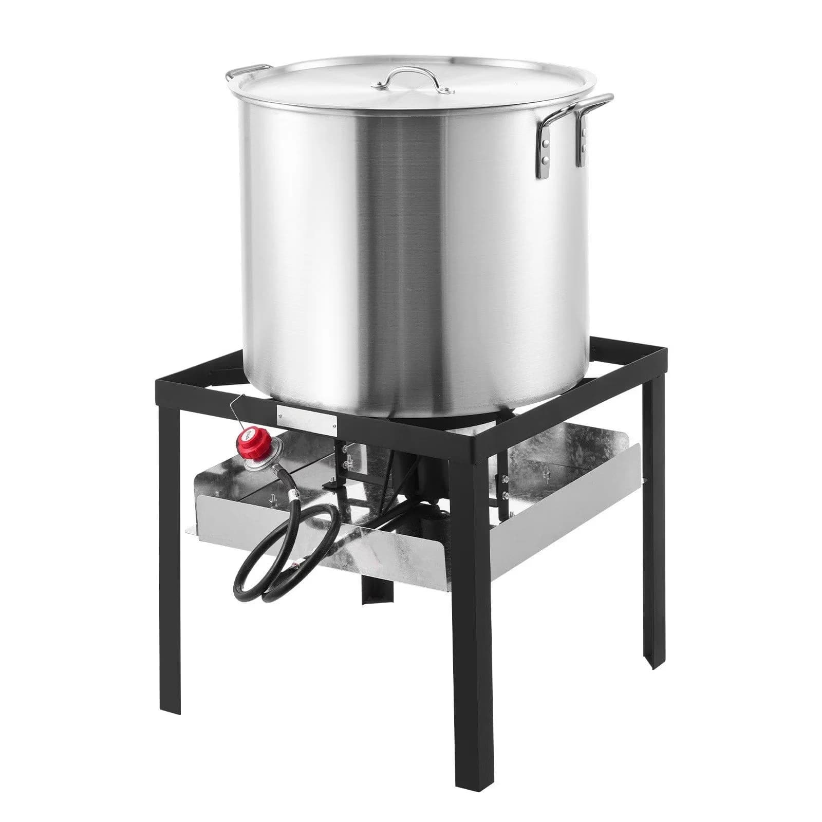Innovative Outdoor Fryer with 100000 BTU, Burner & Strainer, 60 Qt Seafood Boil Kit - Multicolor Aluminum Model 44E824