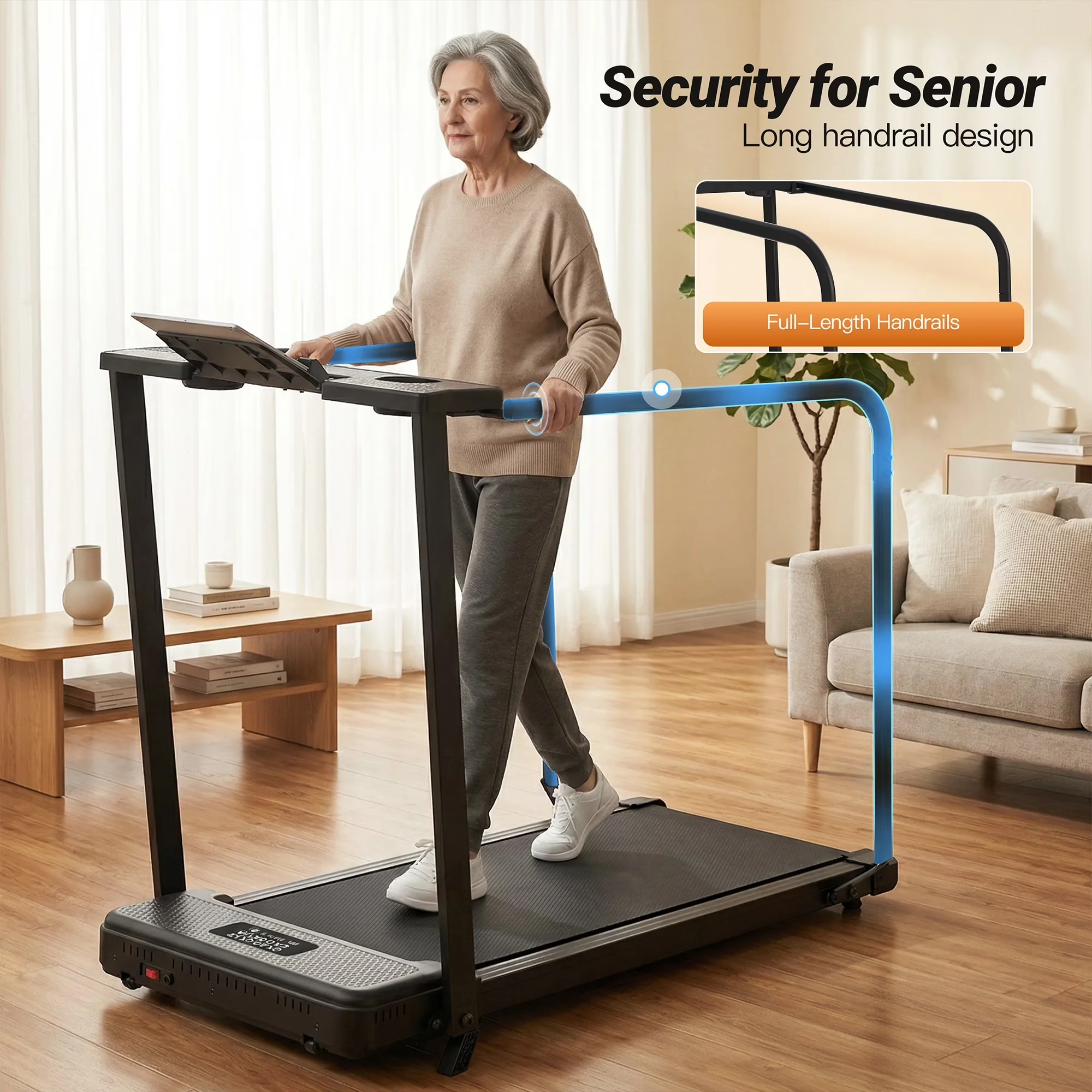 Premium Home Gym with LED, Adjustable, Digital Display - Steel Black for Home Model 7938BD
