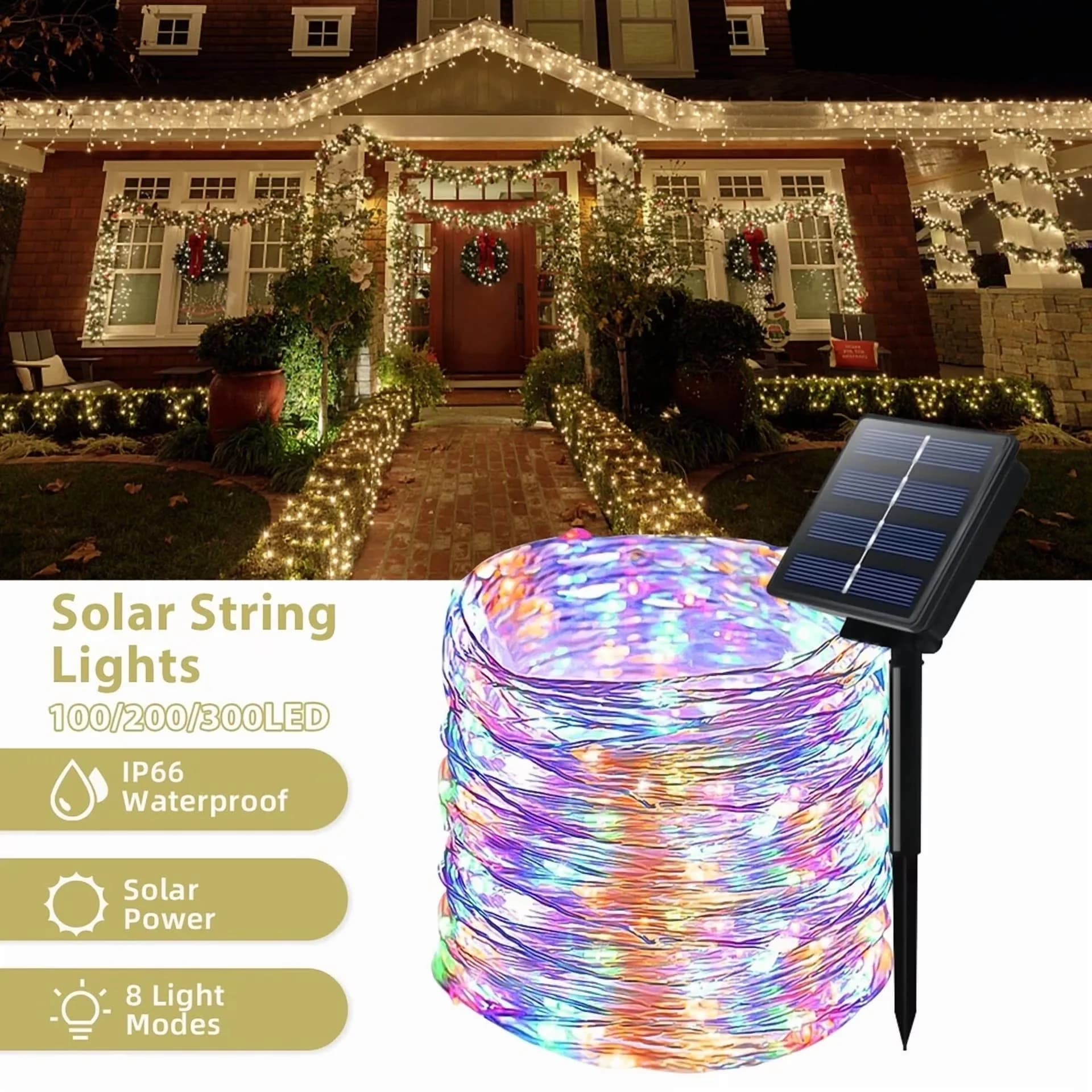 Versatile Novelty Light with LED, Solar, Useful for both indoor and outdoor use. - Multicolor Model 90EA8D