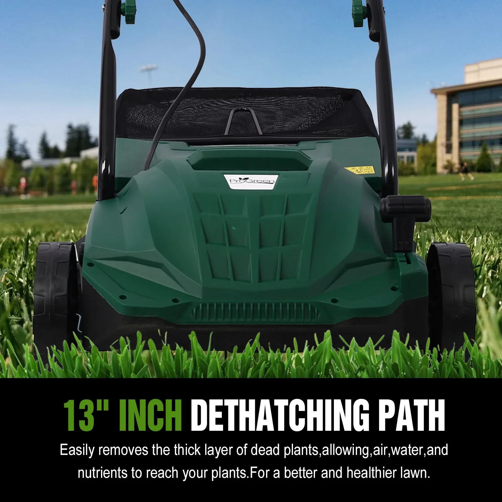 Stylish Push Mower with 4 Height Adjustments, 31.7QT Collection Bag - Professional Series Model 9F2019
