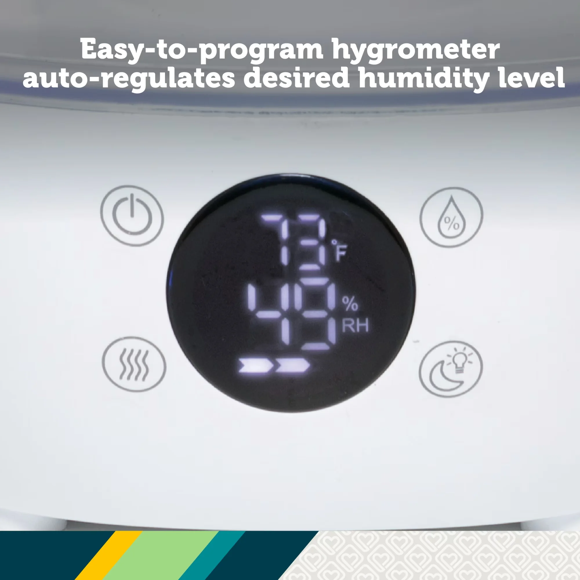 Essential Humidifier with Automatic Shut-Off, Compact, easy-to-fill design, Humid Control Filter-Free - White Model DA4A30