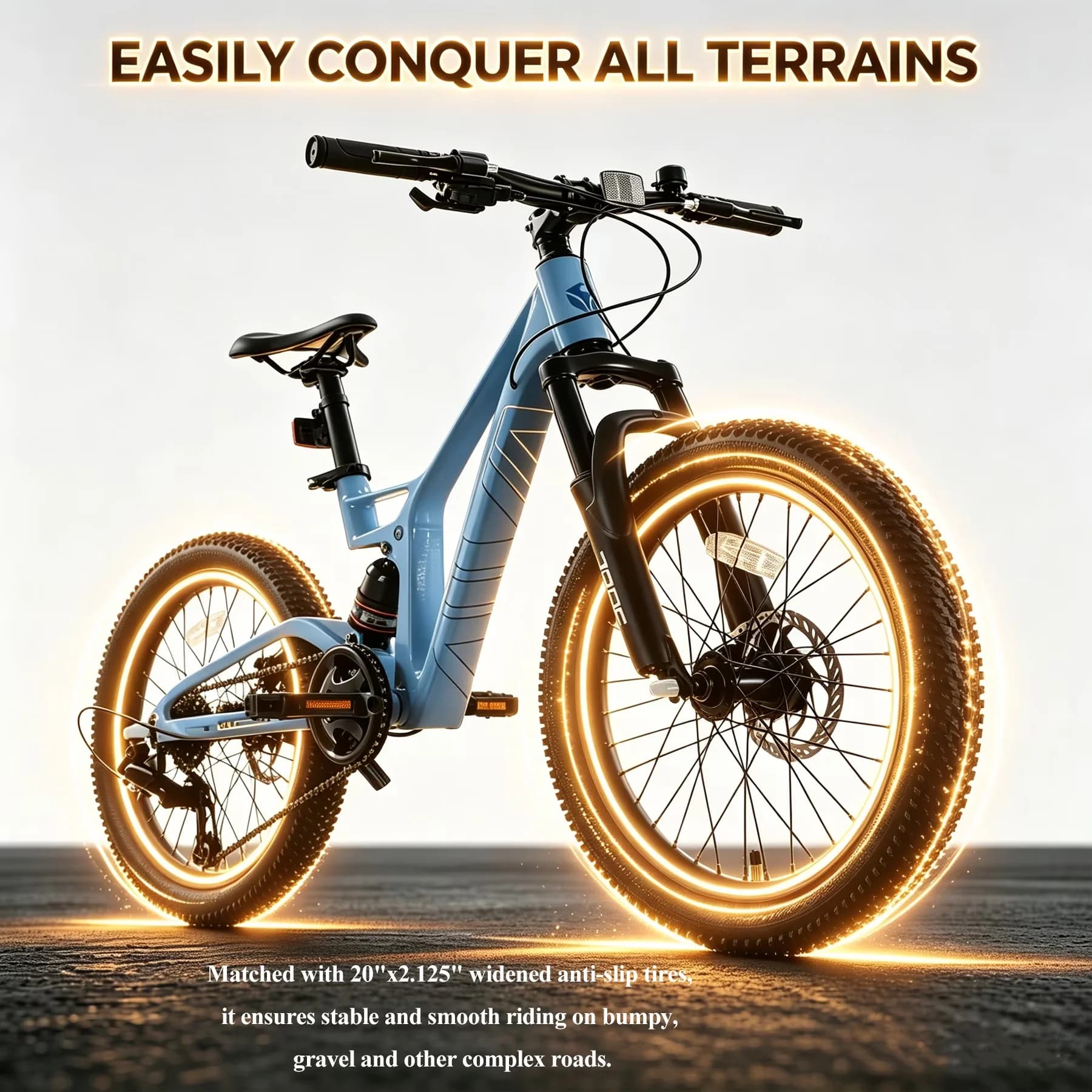 Innovative Kids Bike with Adjustable Seat Height, Adjustable Speed - Blue Model 3010A3