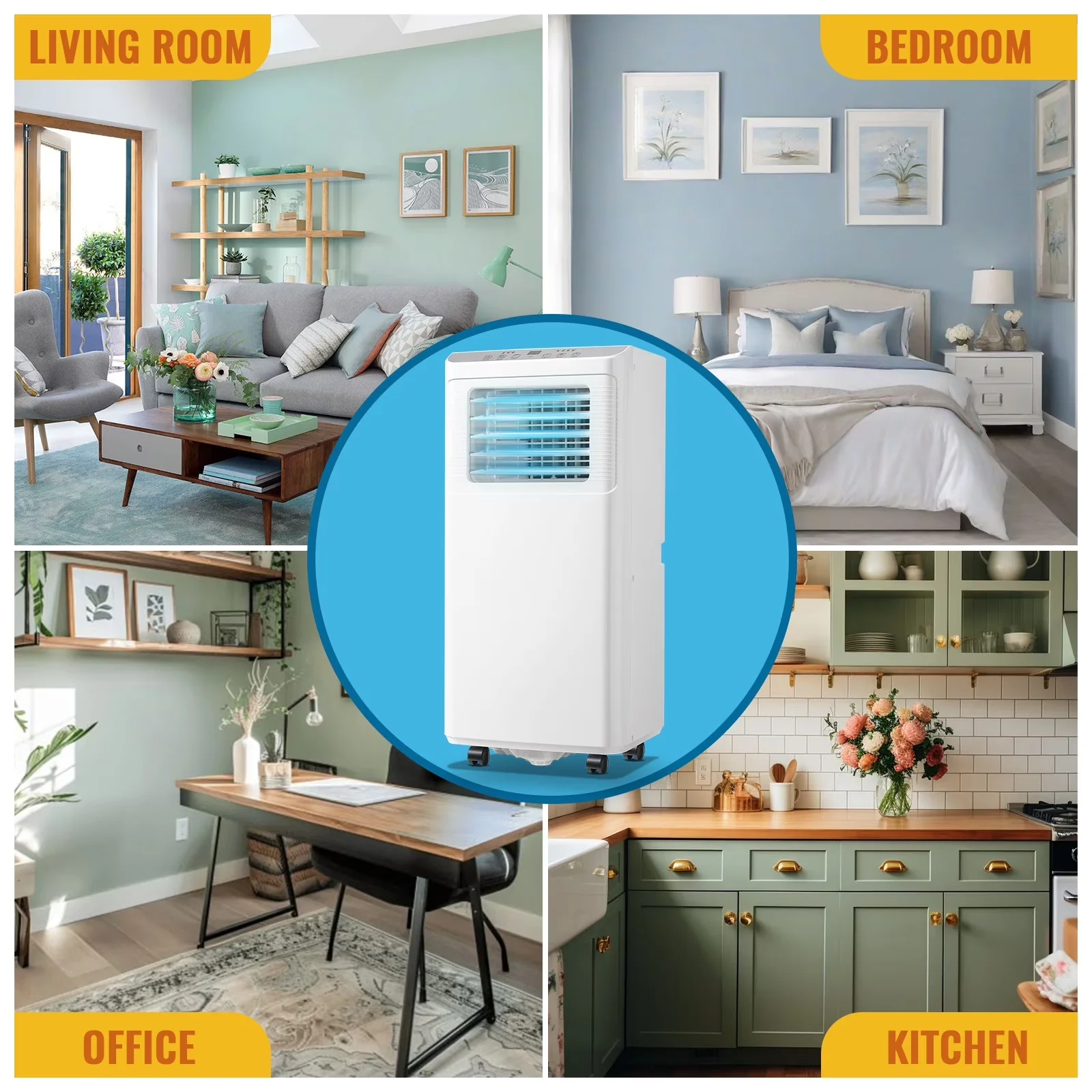 Air Conditioner Innovative with 8000 BTU, Timer, Variable Speed - Portable Model 8CB6AD