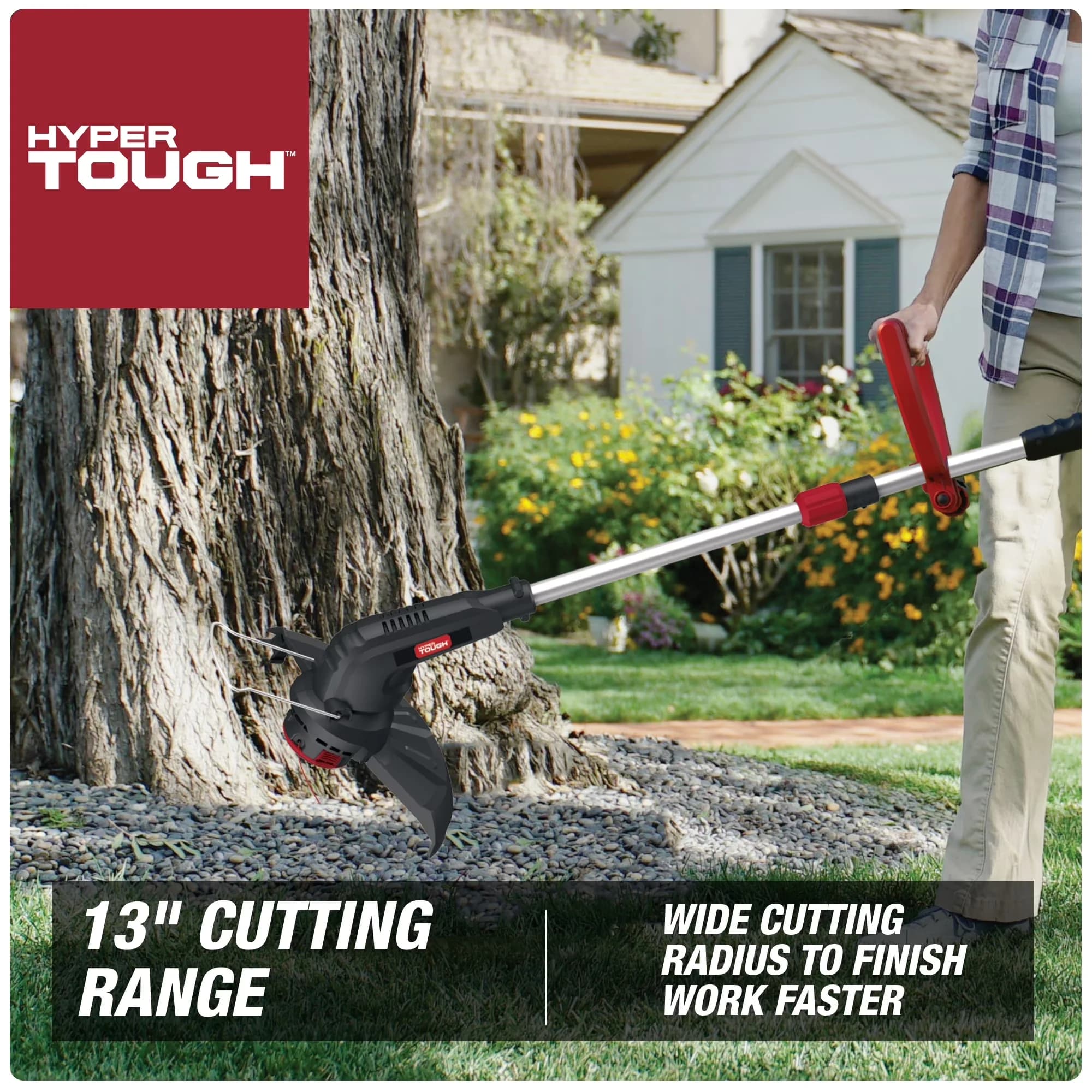 Stylish String Trimmer with Automatic Line Feed, 13" 4.6-Amp Electric Corded - Red Model D9384C