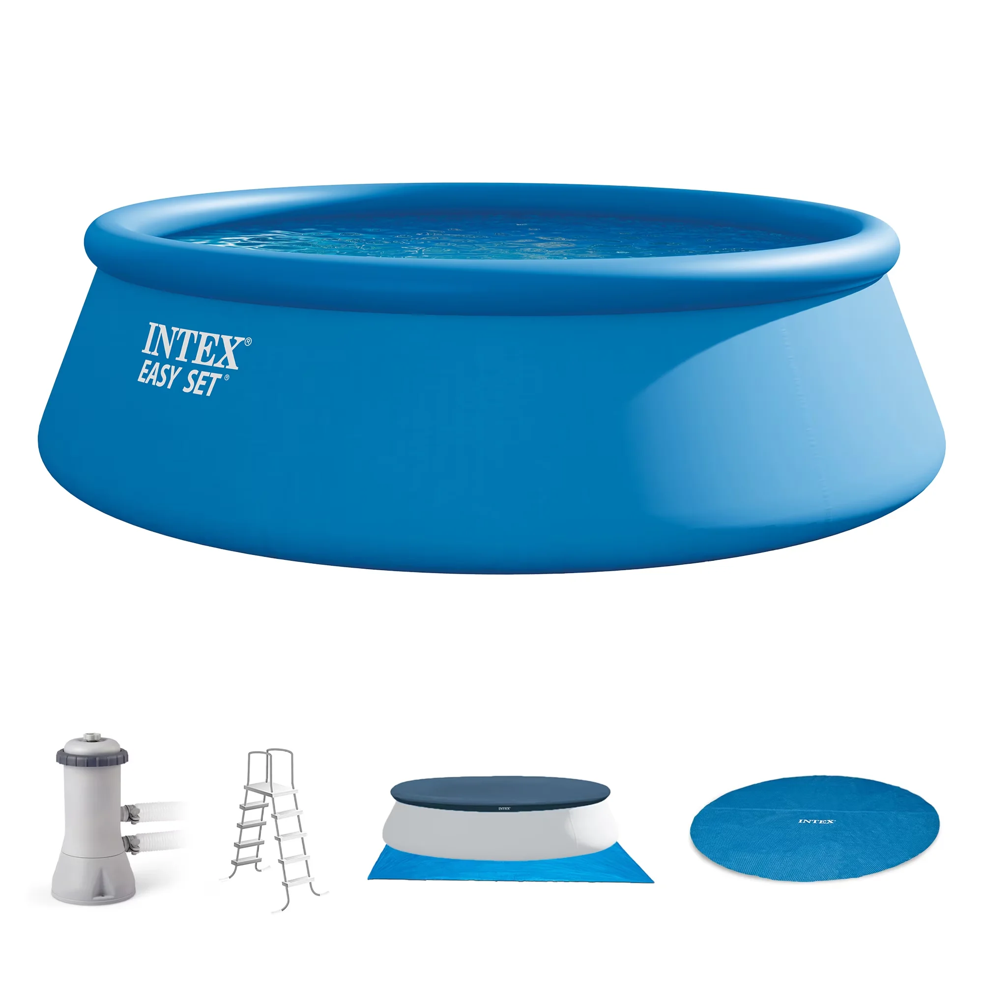 Durable Above Ground Pool with Puncture Resistant, Material: Vinyl, Color: Blue - Blue Model 0C6331