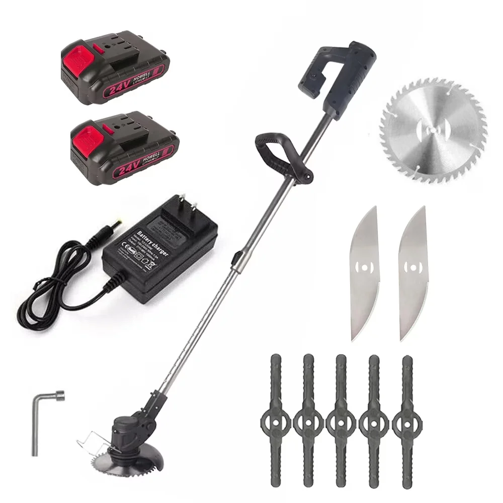 String Trimmer Modern with Battery, 24V, 2 S-blade or Ling type blades (Random) - Model D7773C