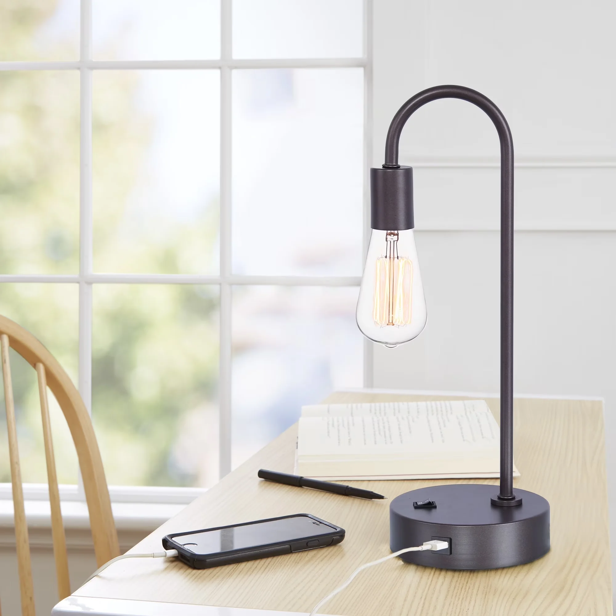 Desk Lamp Reliable with Incandescent, Task Lamps - Slate Gray Multicolor Model 2491B8