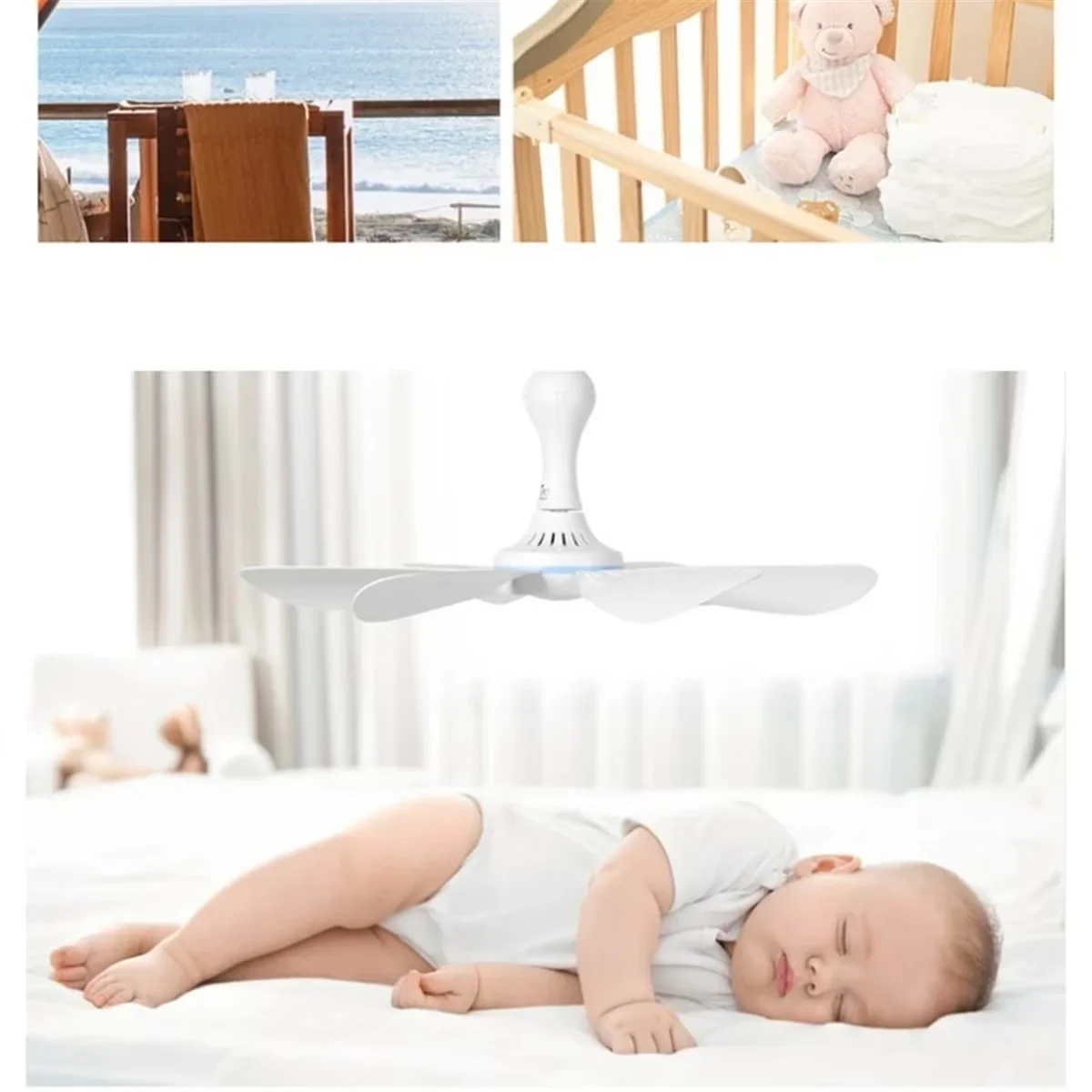 Fans In Cooling Compact with Remote Controlled, and high quality. - Plastic White for Camping, Dormitory Model 27F4ED