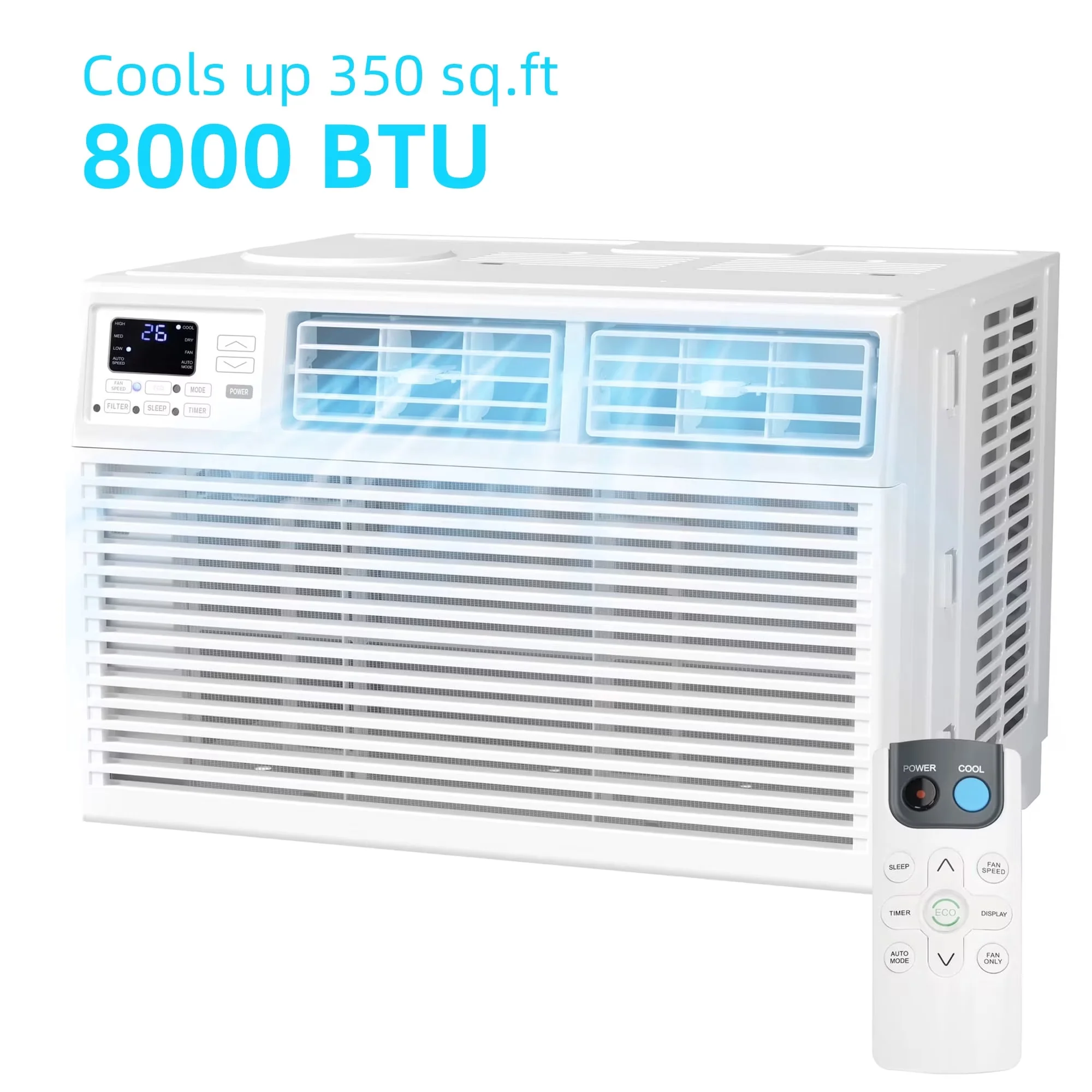 Versatile Air Conditioner with 8000 BTU, Energy Efficient, 8000 BTU Window - White Model 3A6BB5