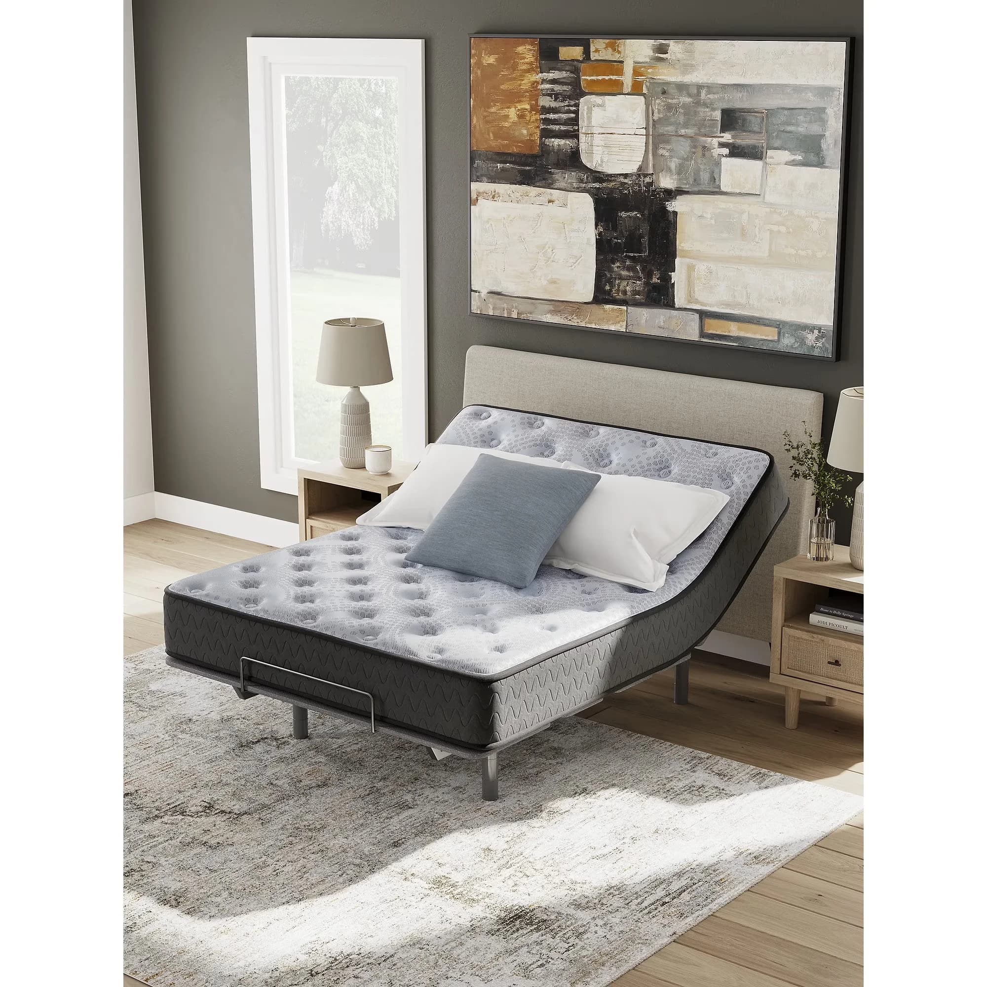 Mattresses Accessory Innovative with Cooling Technology, Mattress-In-A-Box - Polyester, Gel Memory Foam Gray Model 4C3703