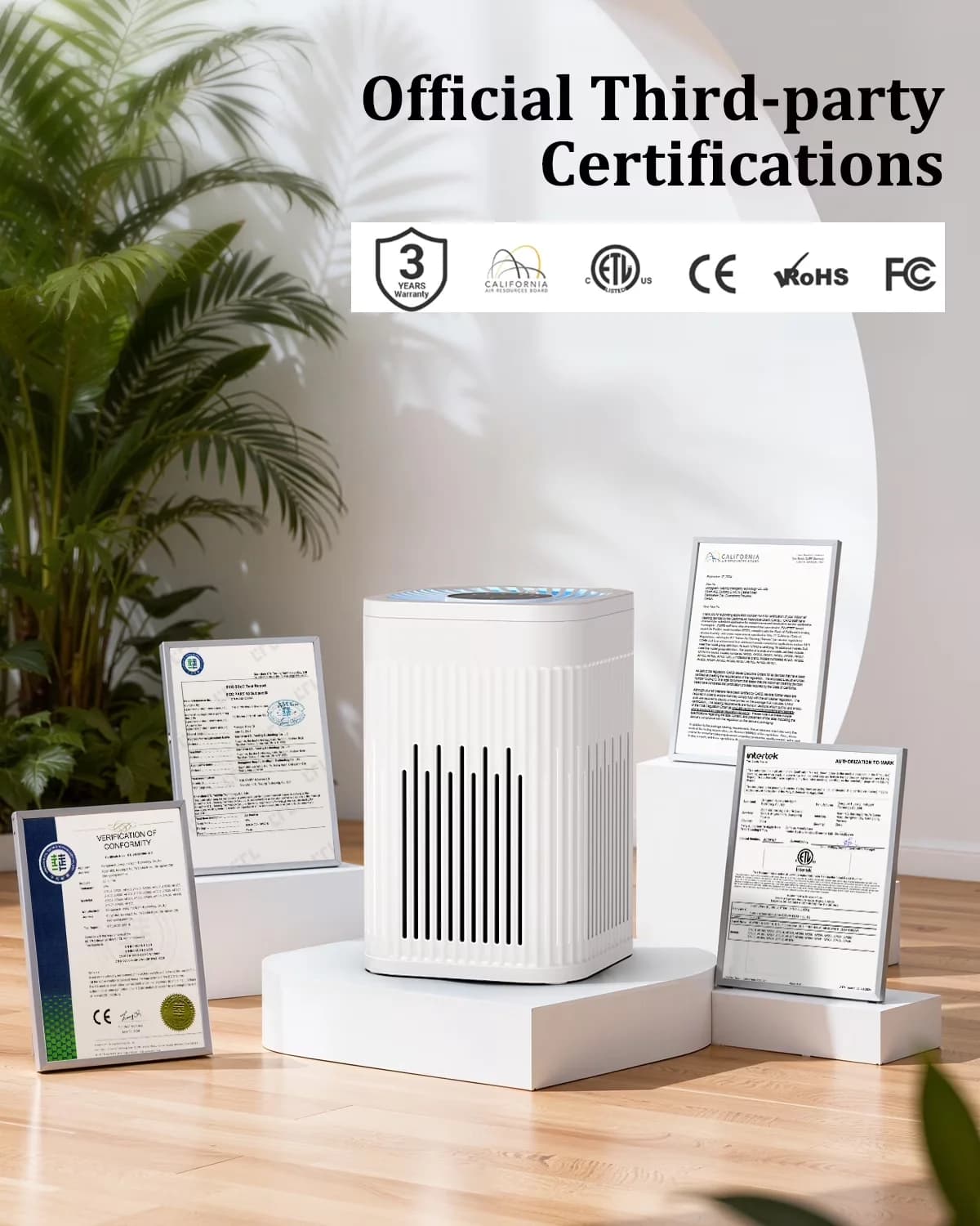 Air Purifier Sleek with Automatic Shut-Off, Filter Change Indicator - White Model 7D5F89