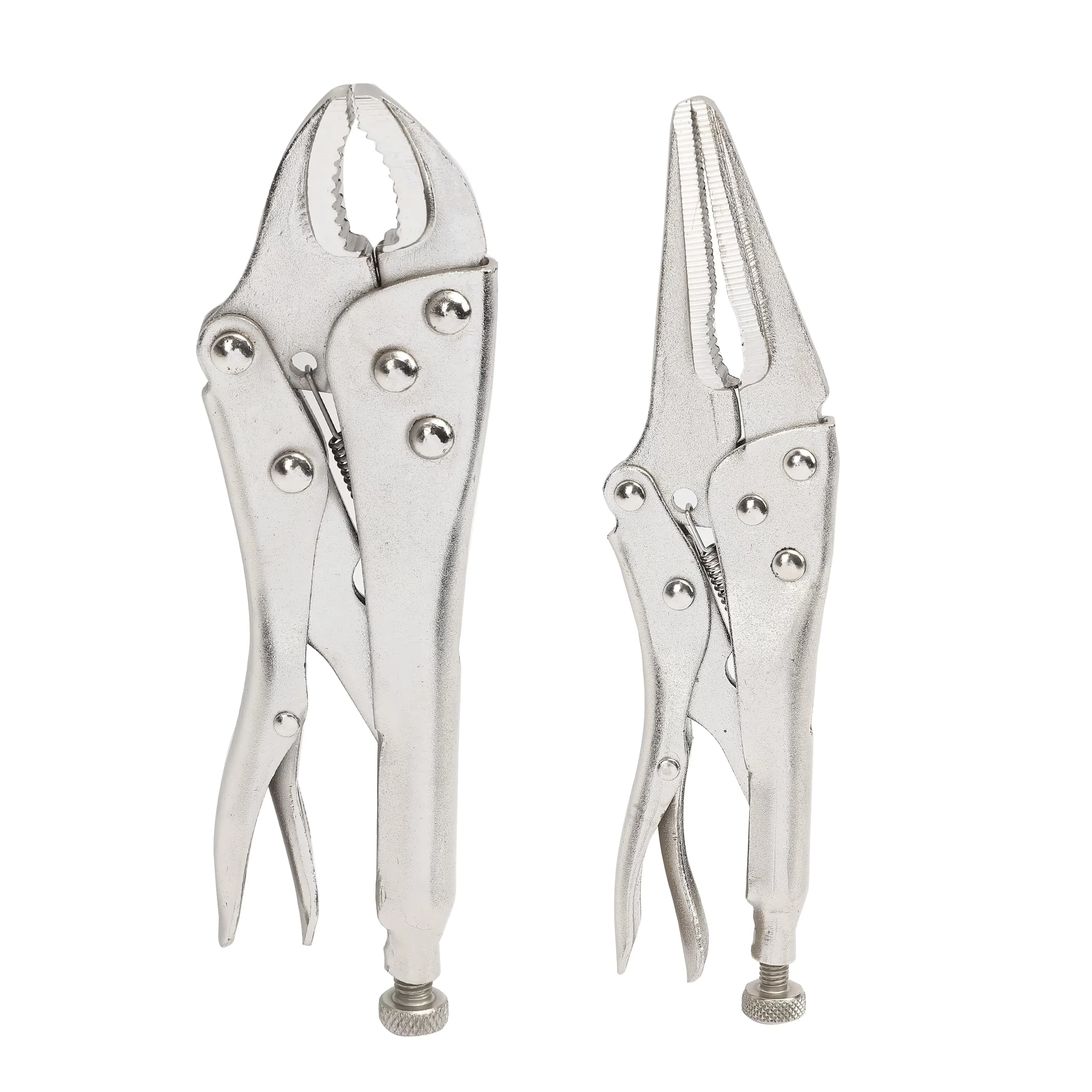 Premium Hand Tool with Easy To Operate, 2-Piece Locking Pliers Set - Brown Model 82E3FF