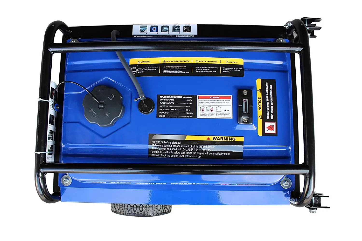 Modern Generator with 5000W, Starting Wattage: 5000, 223cc - 5HP - Traditional Style Model BB3CC0