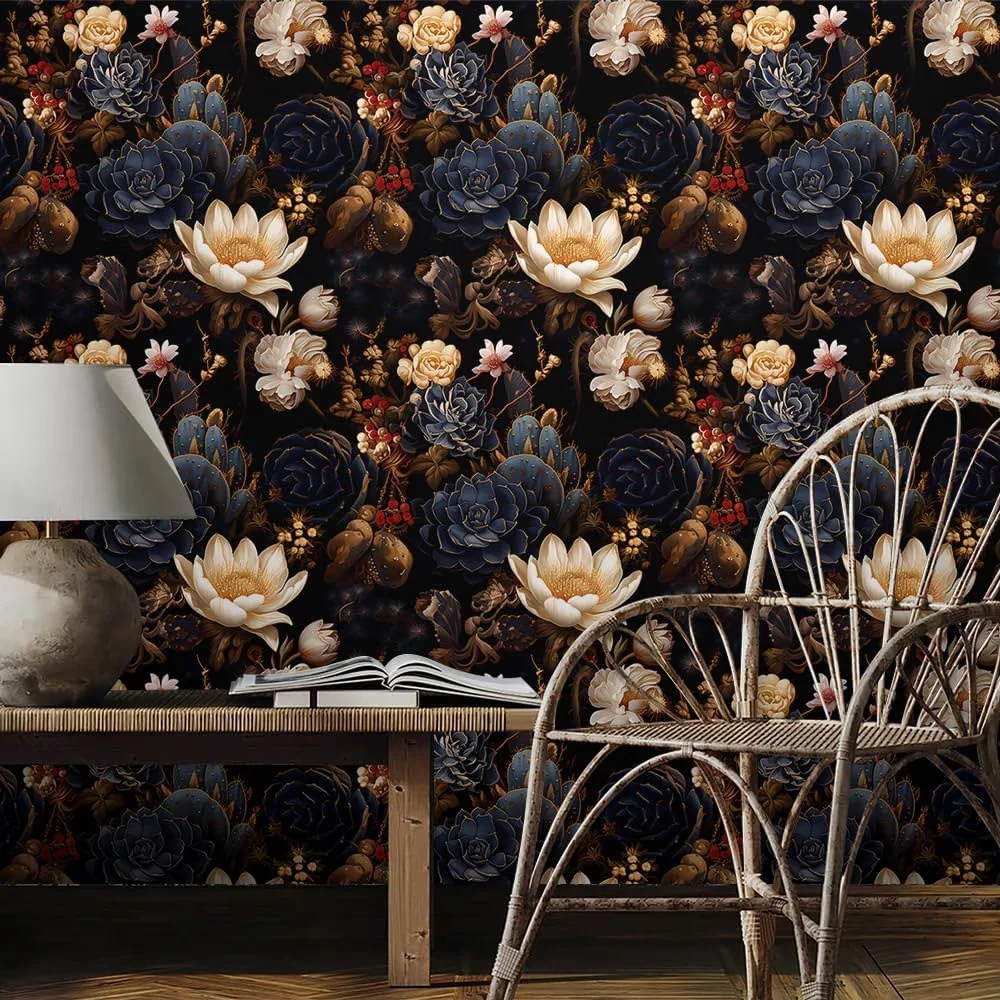 Professional Wallpaper with Removable - Pvc Blue Dark - Essential Collection Model DCC020